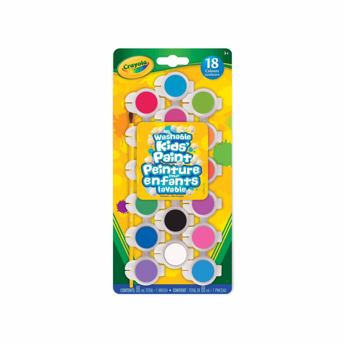 Crayola Washable Paint Pots, 18 Count (Case of 6)