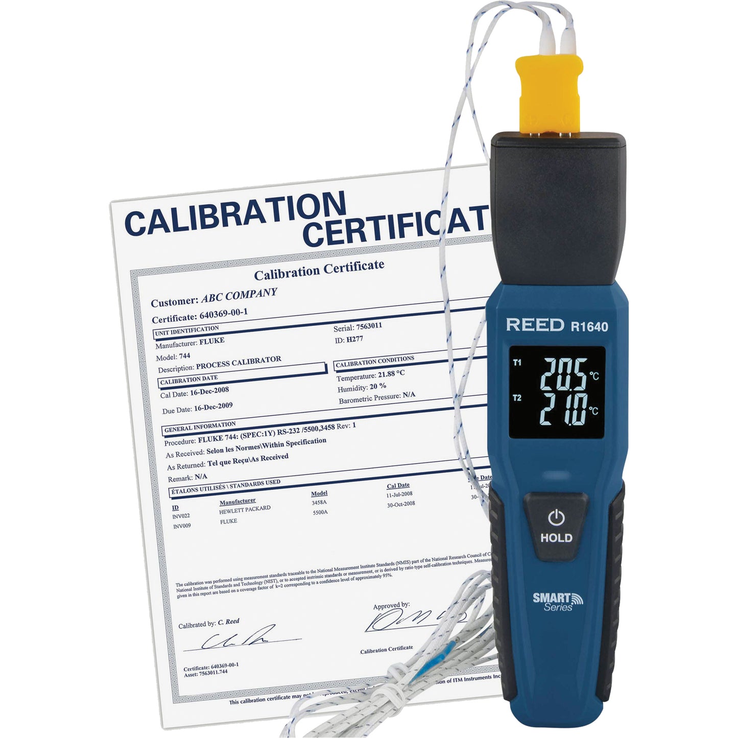 Bluetooth Smart Series Thermocouple Thermometer with ISO Certificate, Contact, Digital, -328-2501°F (-200-1372°C)