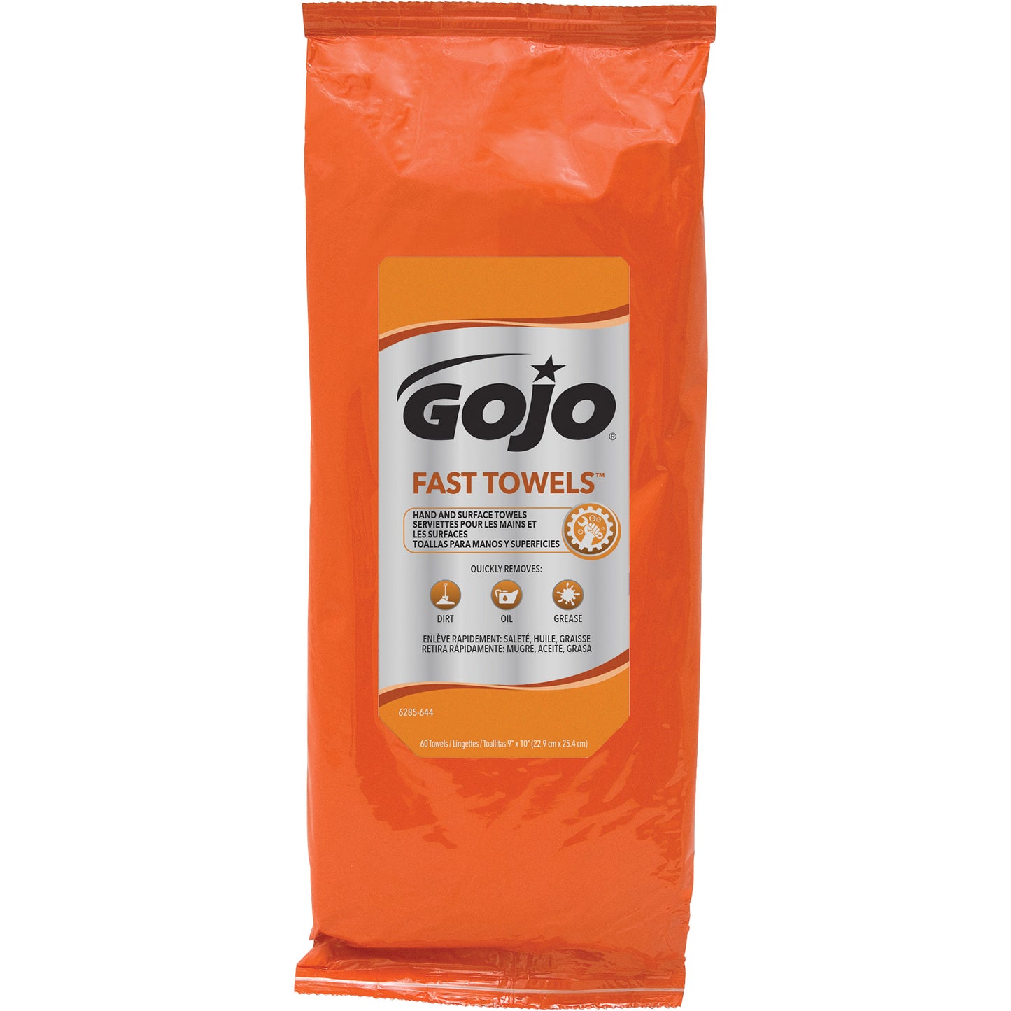 Fast Wipes® Hand Cleaning Towels, 60 Wipes, 10" x 9"