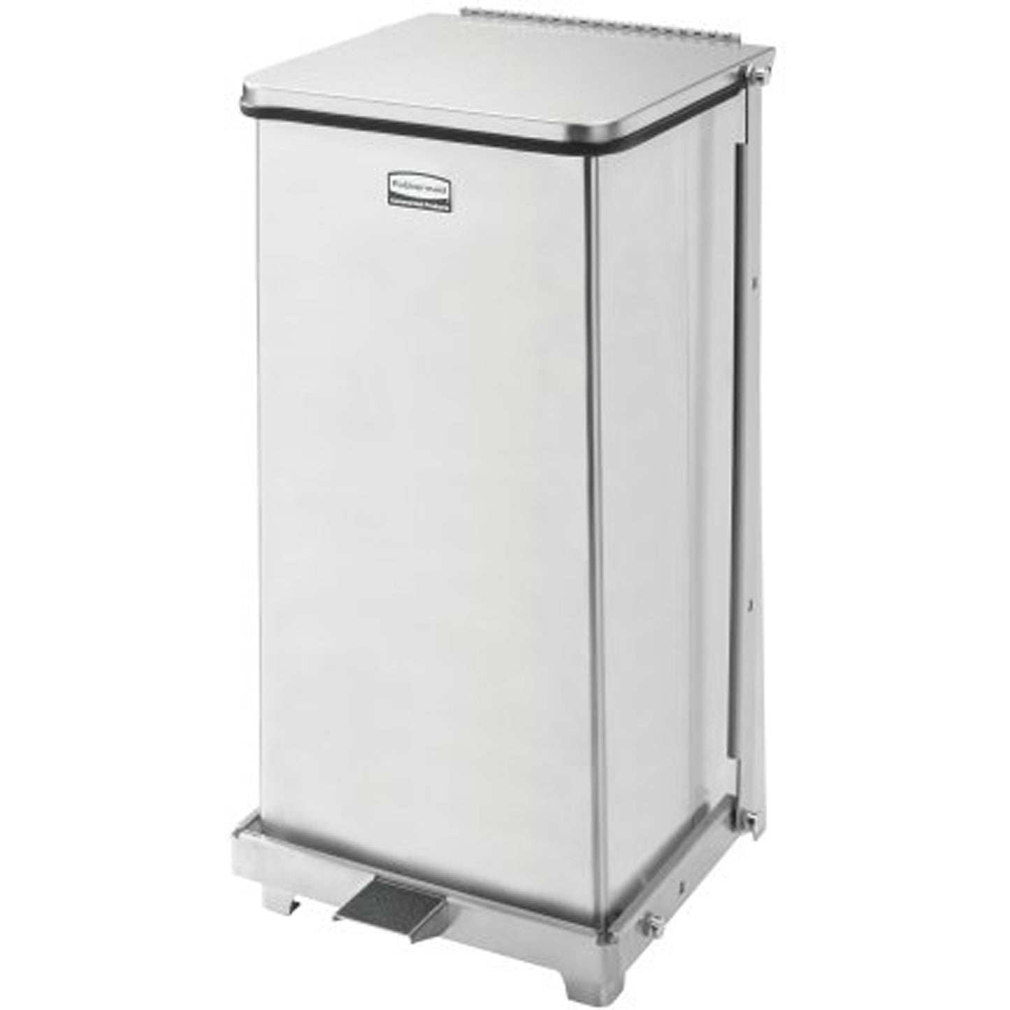 Defenders® Square Step Can with Liner, Stainless Steel, 6.5 US gal. Capacity