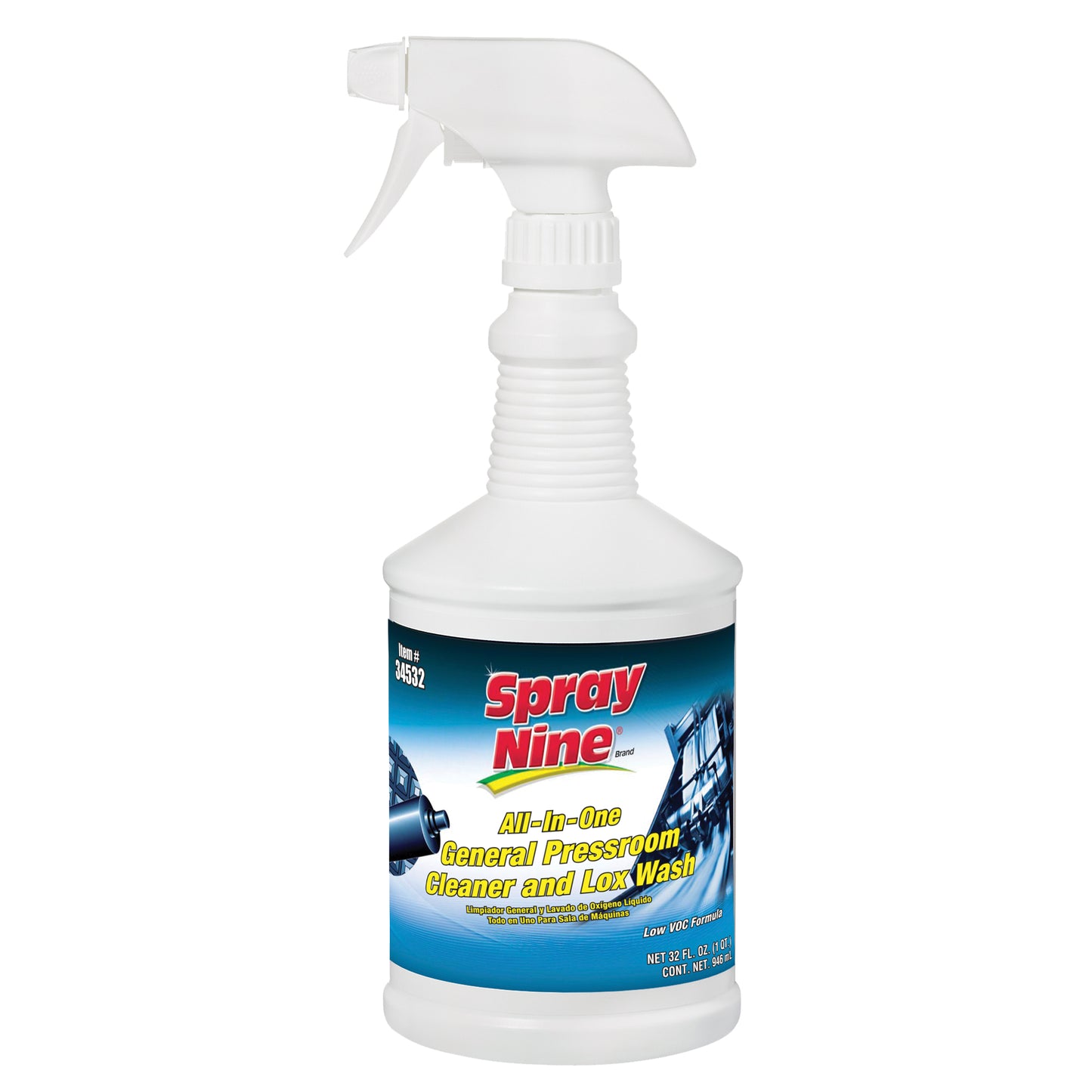 Spray Nine® General Pressroom Cleaner, 946 ml, Trigger Bottle