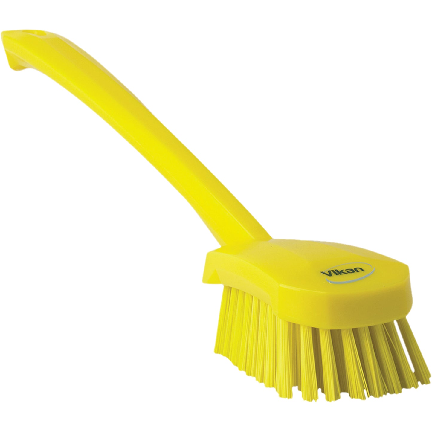 Long Handle Brush, Stiff Bristles, 15-1/2" Long, Yellow