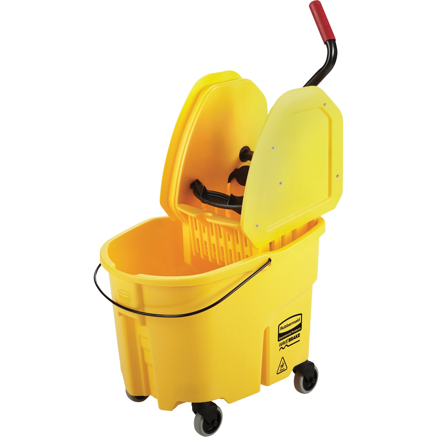 WaveBrake® Mop Bucket & Wringer Combo Pack, Down Press, 8.75 US Gal.(35 Quart), Yellow