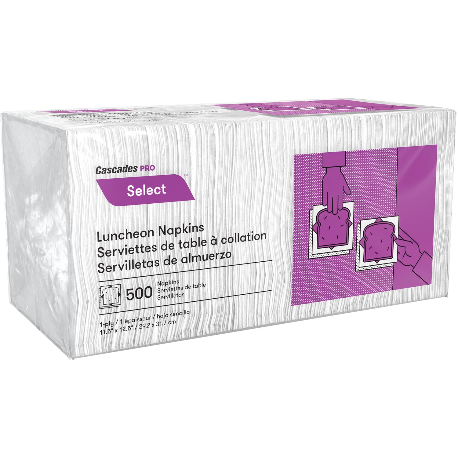 Pro Select™ 1/4 Fold Luncheon Napkins, 1 Ply, 12.5" x 11.5"
