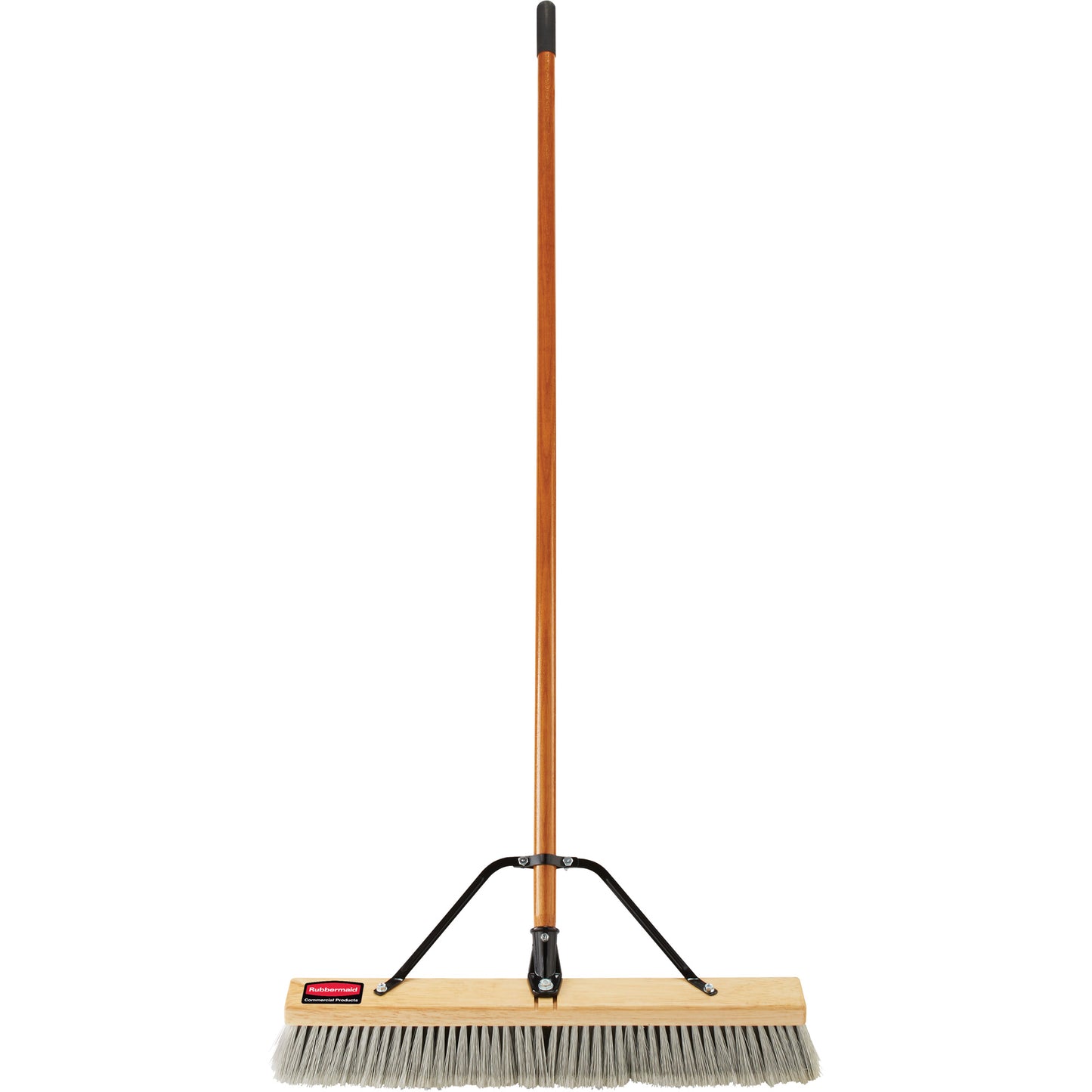 Push Broom, 36", Fine, Polyethylene Bristles