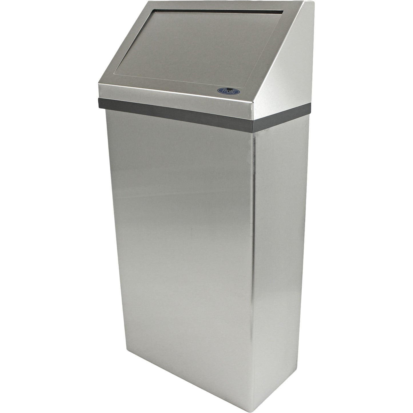 Wall Mounted Waste Receptacle, Stainless Steel, 13.2 US gal.