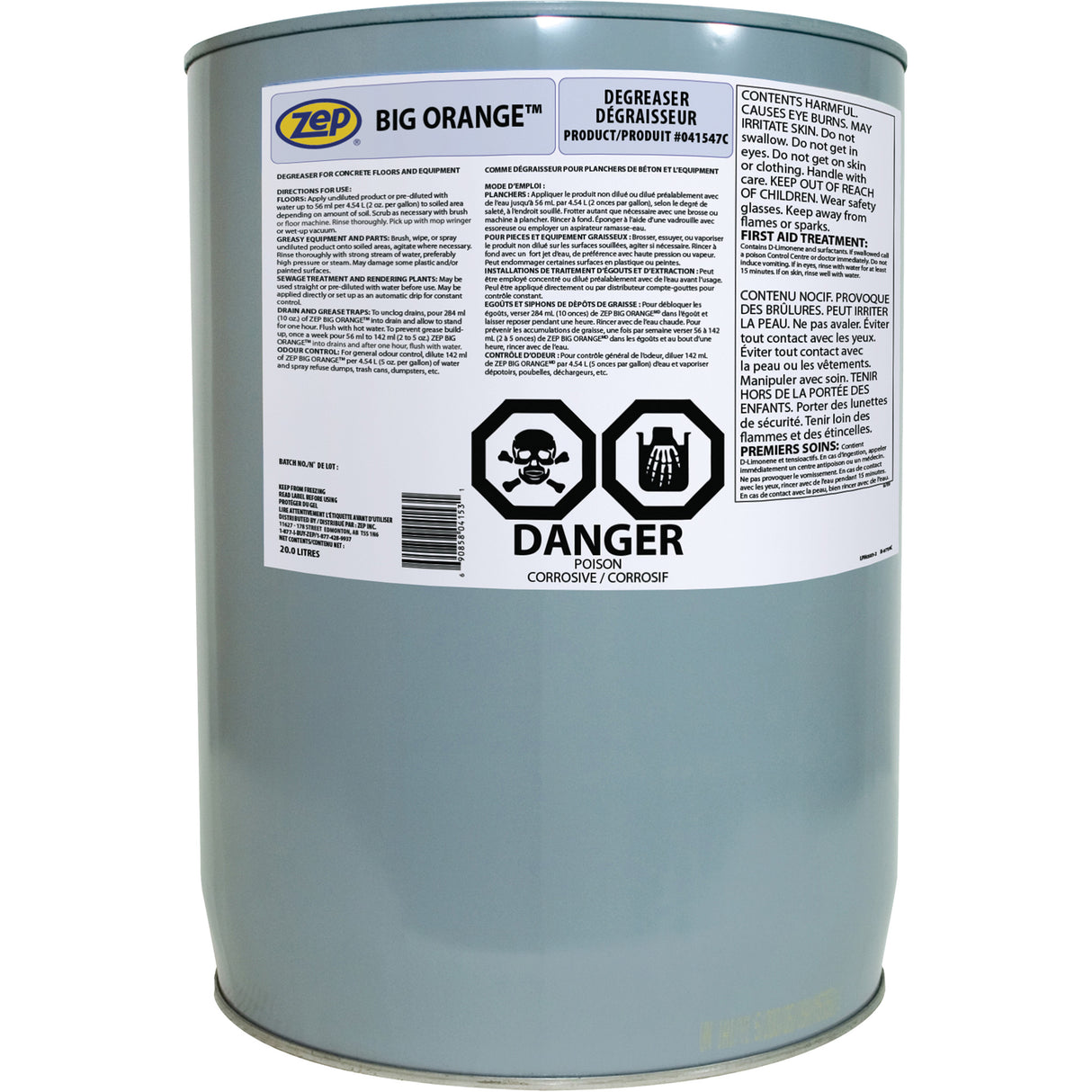 Big Orange Industrial Degreaser & Graffiti Remover, 20 L
