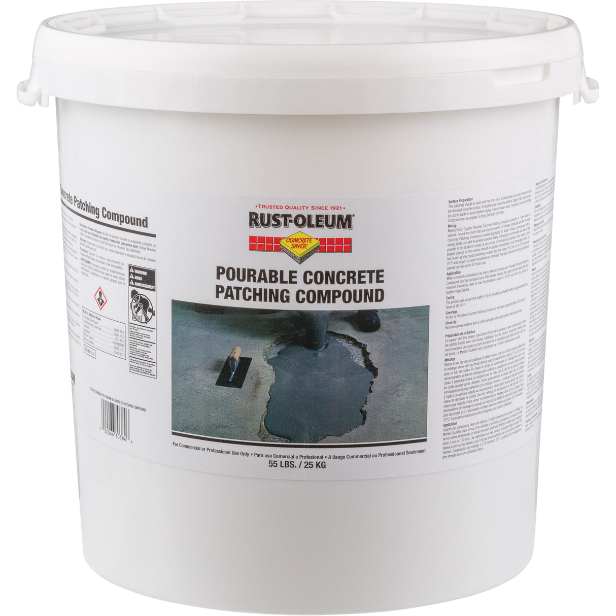 Concrete Saver® Pourable Concrete Patching Compound, Kit, Grey