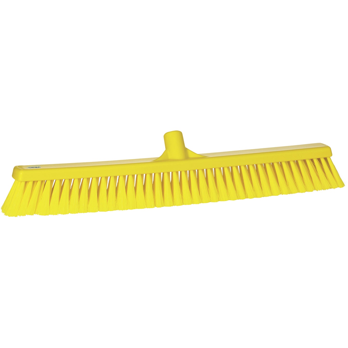 Small Particle Push Broom Head, Fine Bristles, 24", Polyester, Yellow