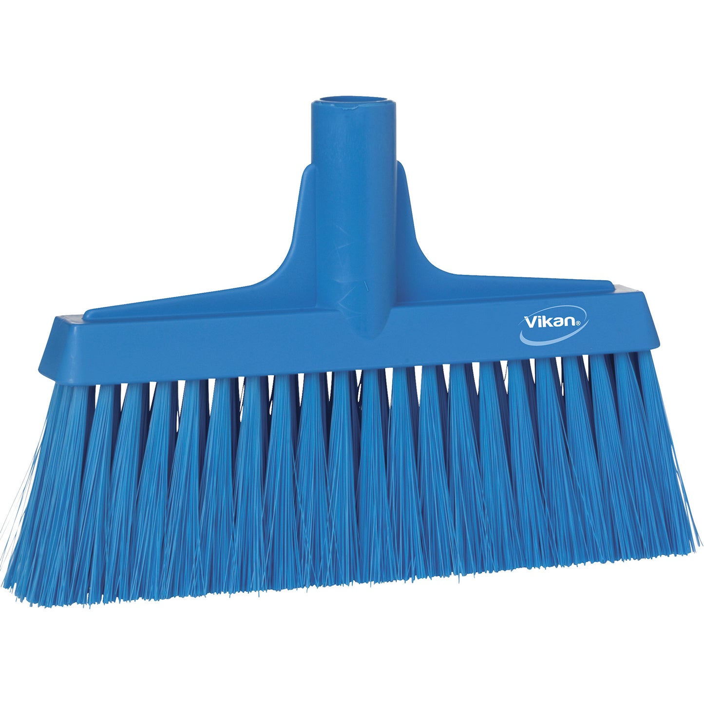 Upright Broom Head, Coarse/Fine Bristles, 10-1/4", Polyester, Blue