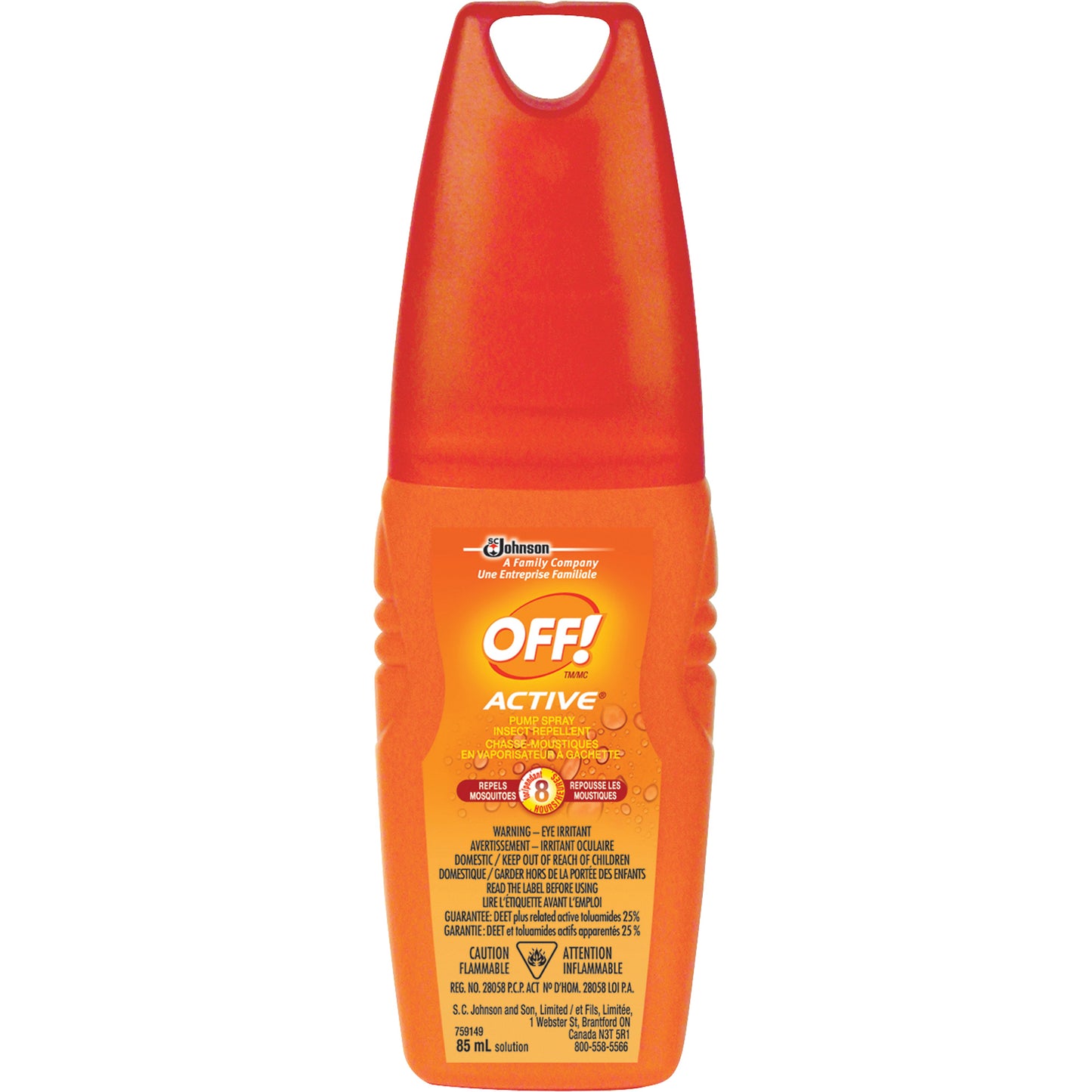 SC Johnson OFF! Active® Insect Repellent, 25% DEET, Spray, 85 ml