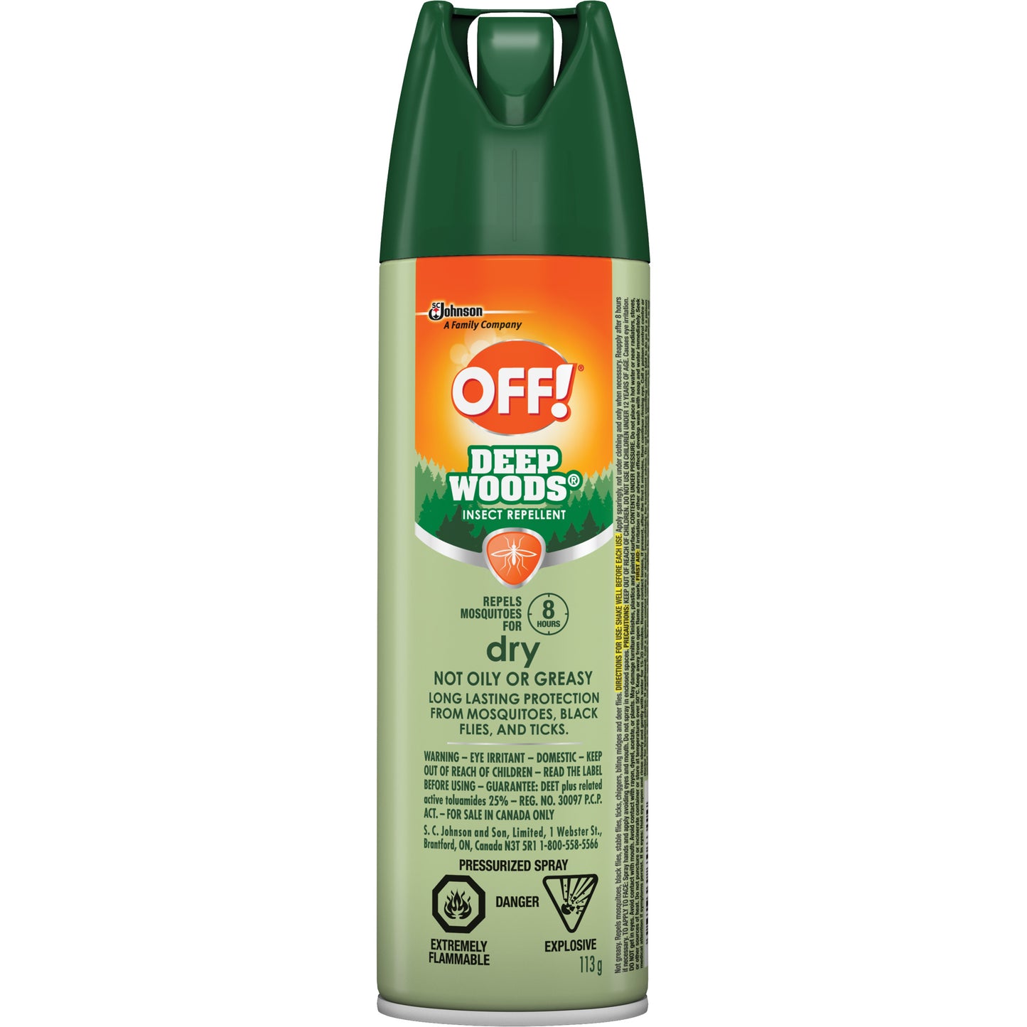 SC Johnson OFF! Deep Woods® Insect Repellent, 25% DEET, Aerosol, 113 g