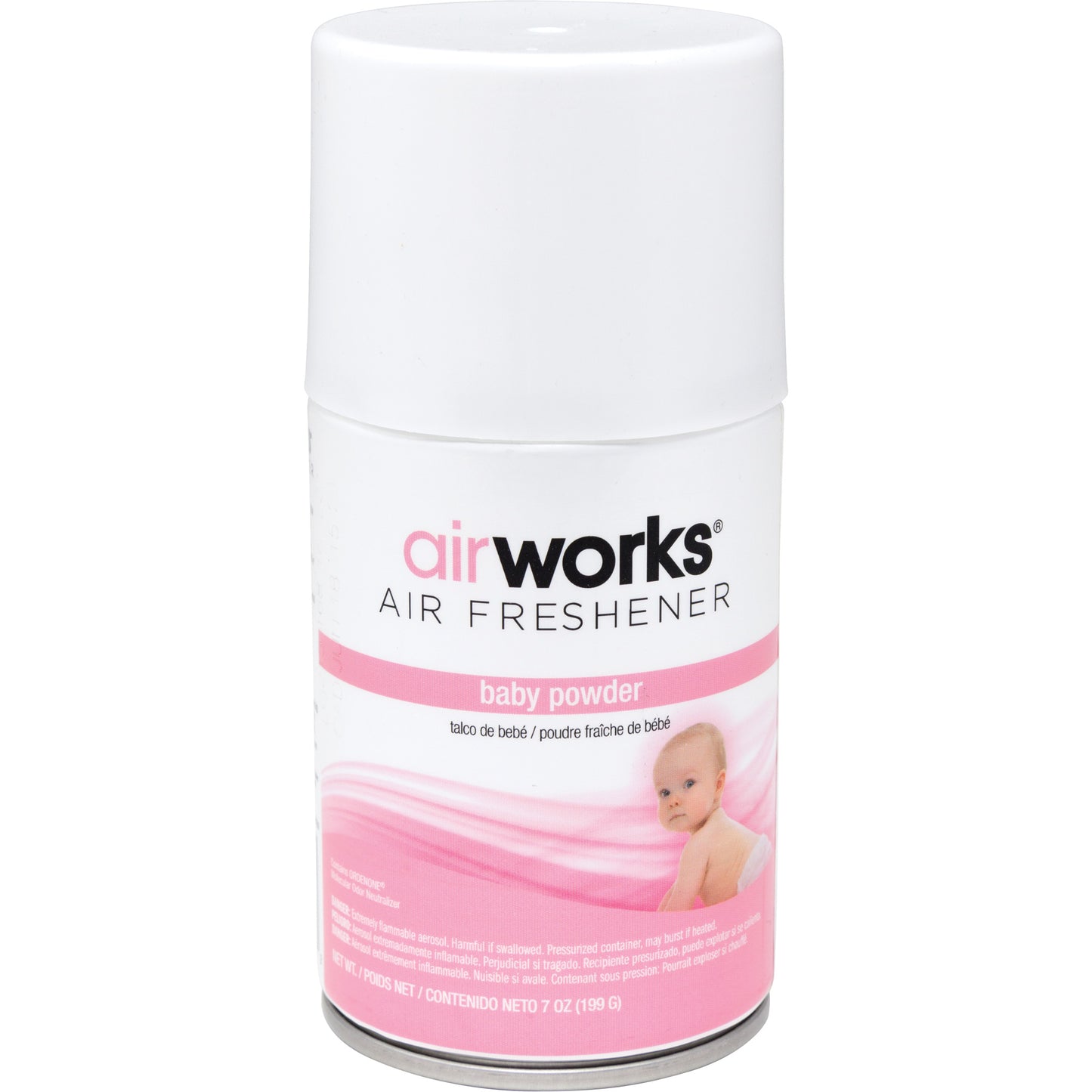 AirWorks® Metered Air Fresheners, Fresh Baby Powder, Aerosol Can