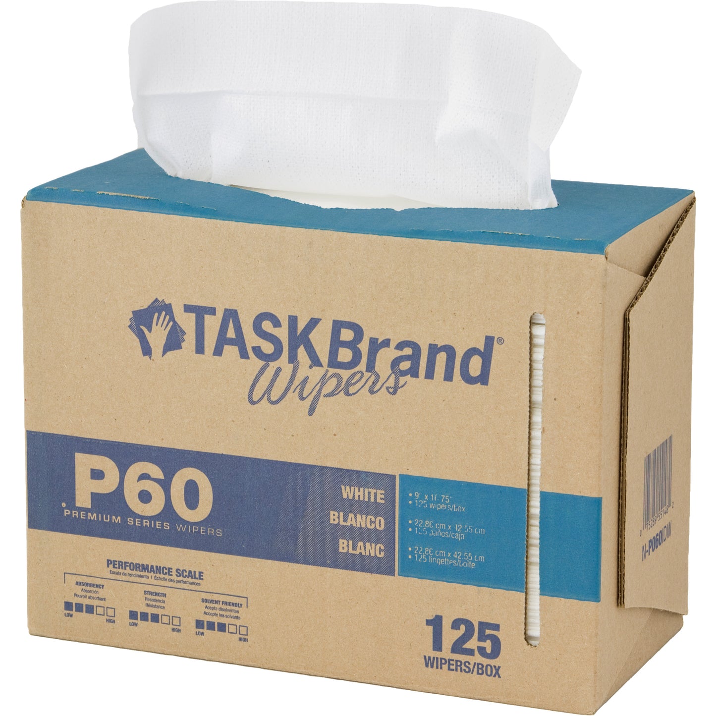 TaskBrand® P60 Premium Series Wipers, All-Purpose, 16-3/4" L x 8-1/4" W