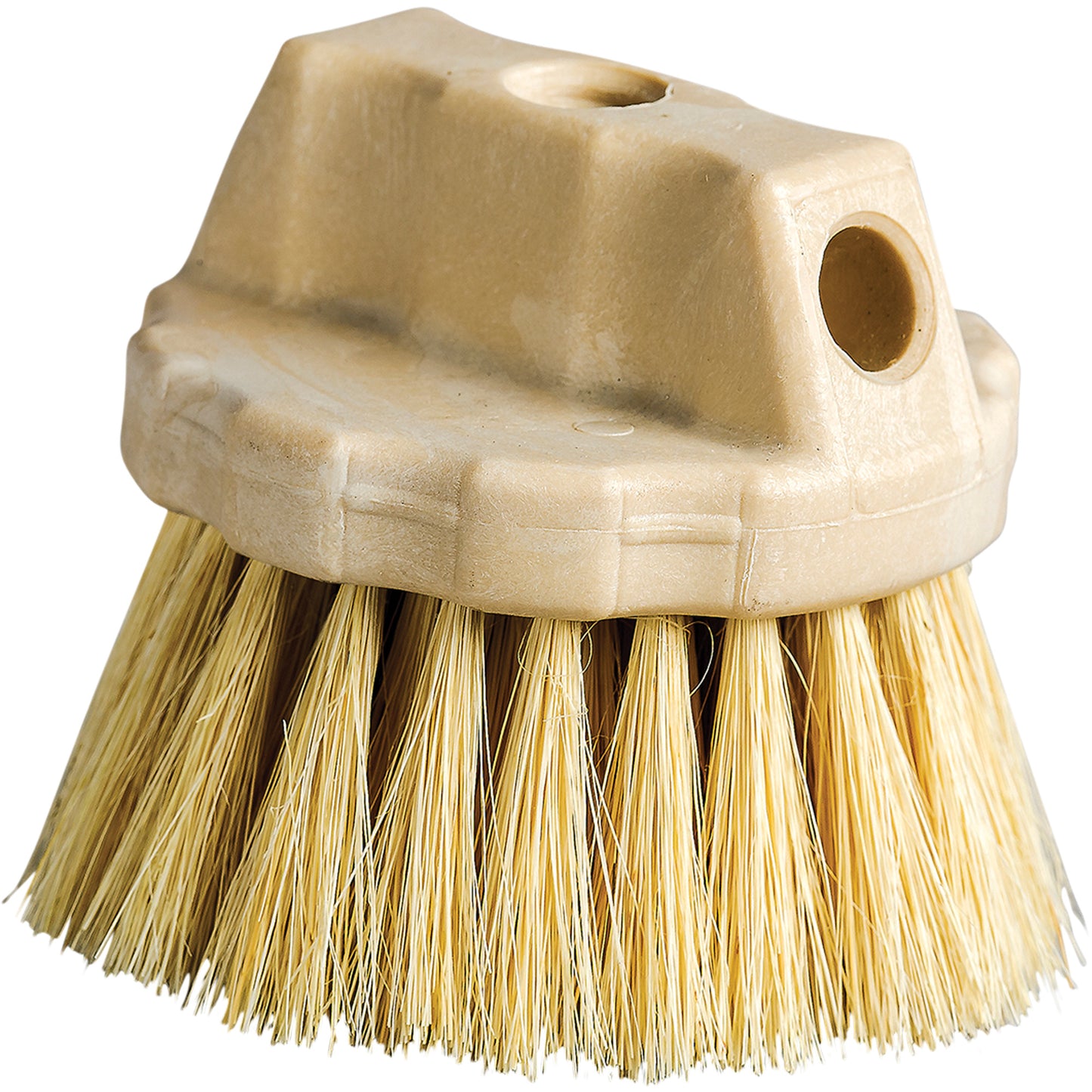 Round Cleaning Brush, 5" L, Tampico Bristles, Beige