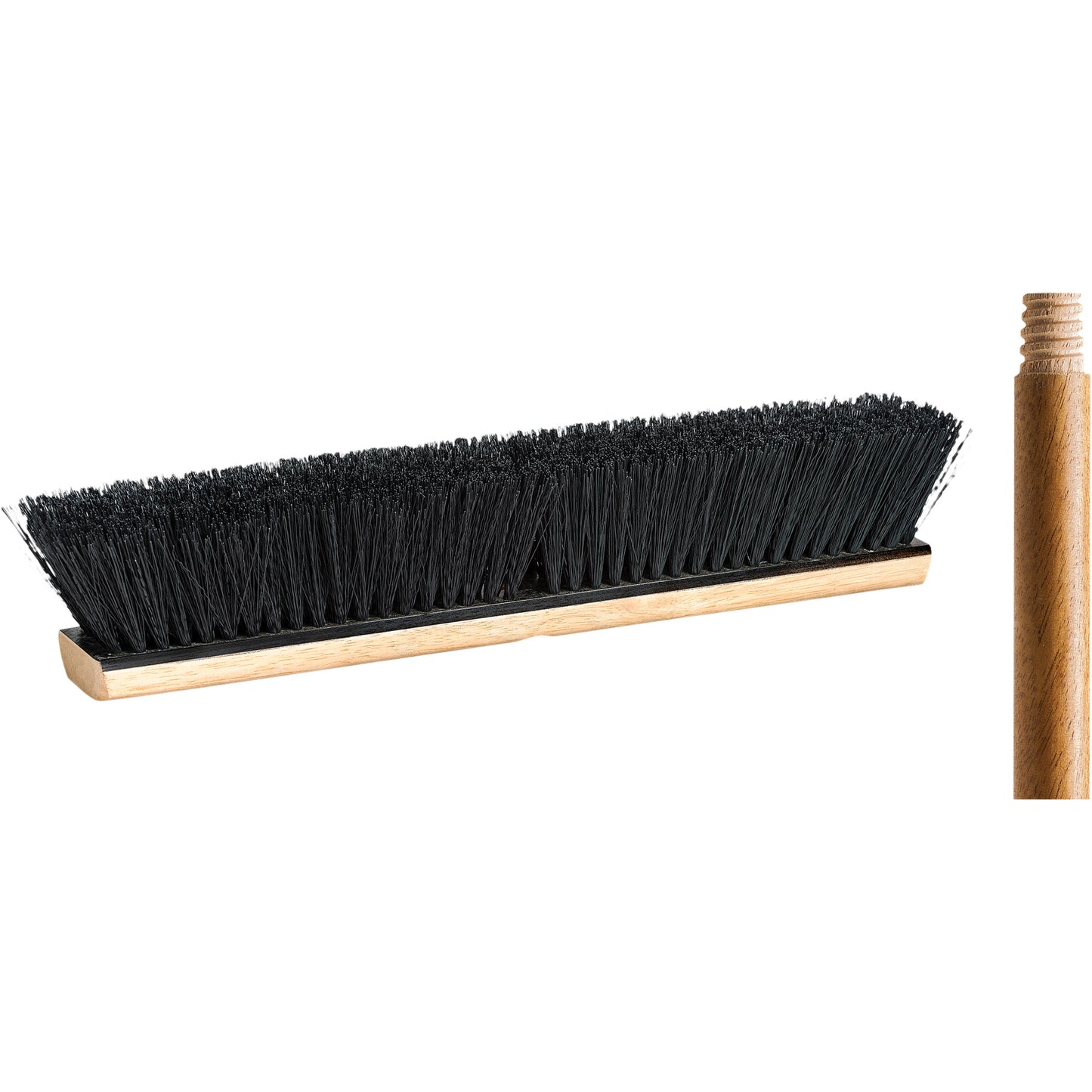 Push Broom with Handle, 18", Medium, Tampico Bristles