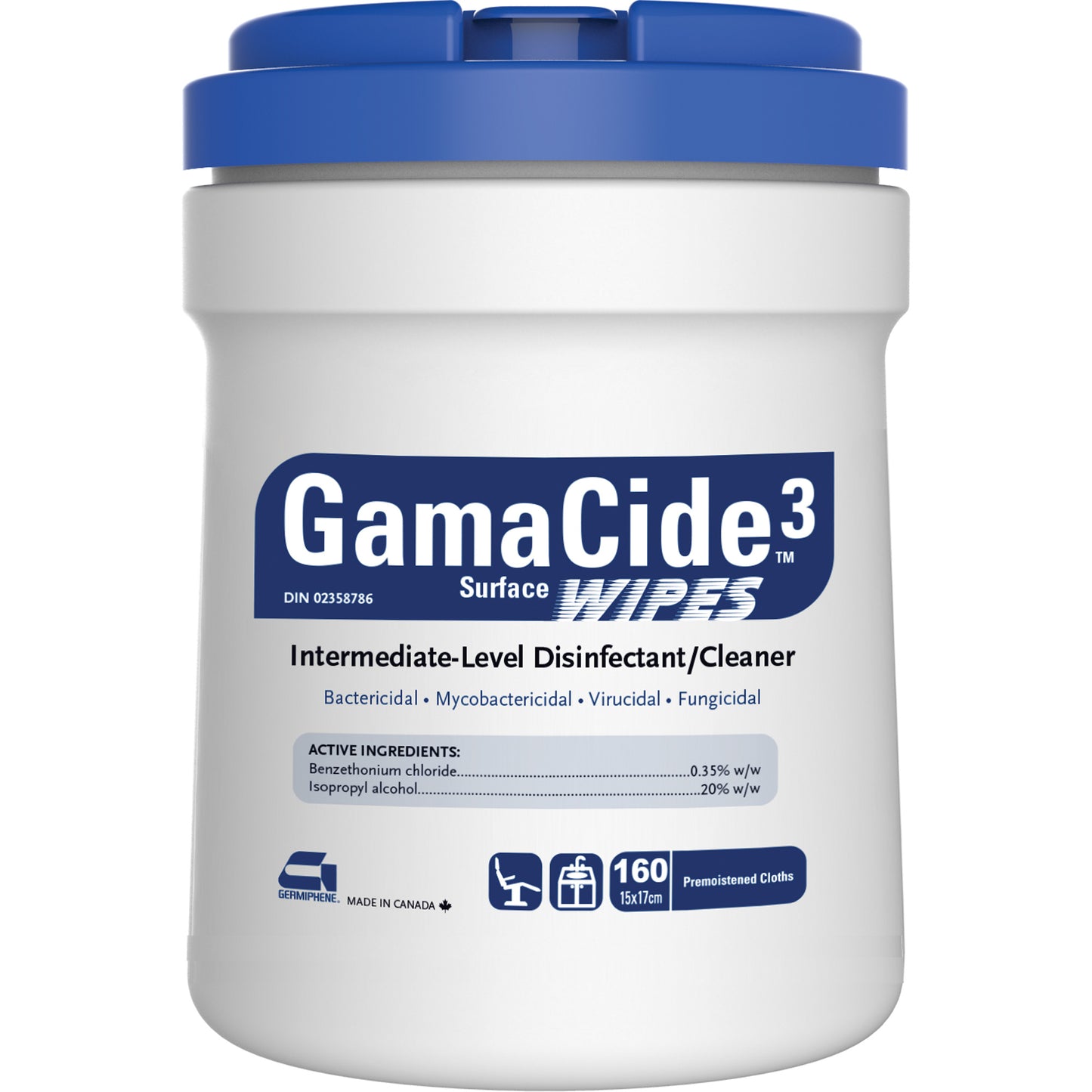 GermiCide3 Multi-Surface Disinfectant, 160 Count