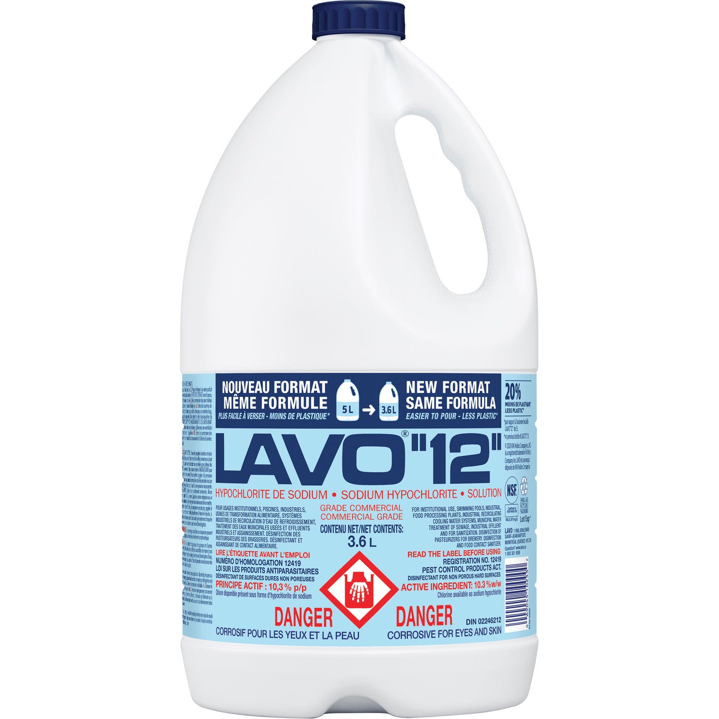 Liquid Bleach, 3.6 L, Jug
