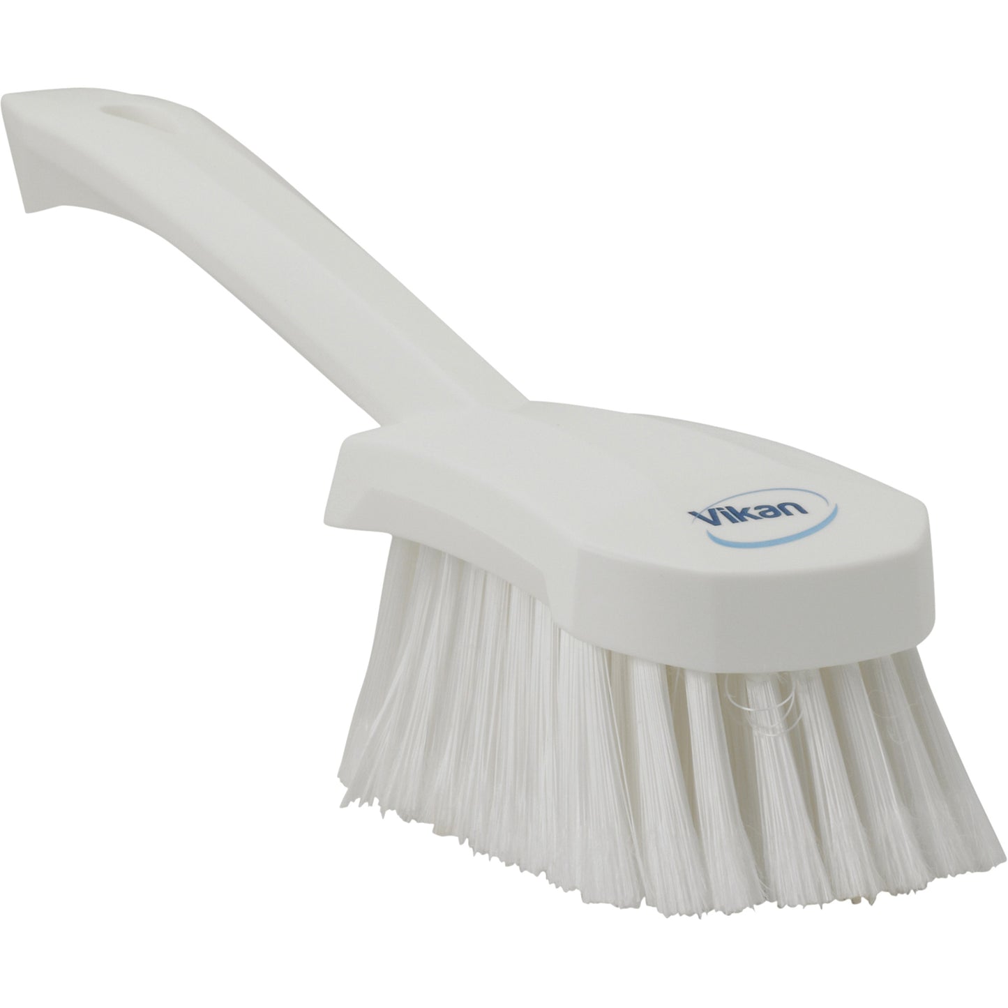 Short-Handled Washing Churn Brush, Soft Bristles, 10" Long, White
