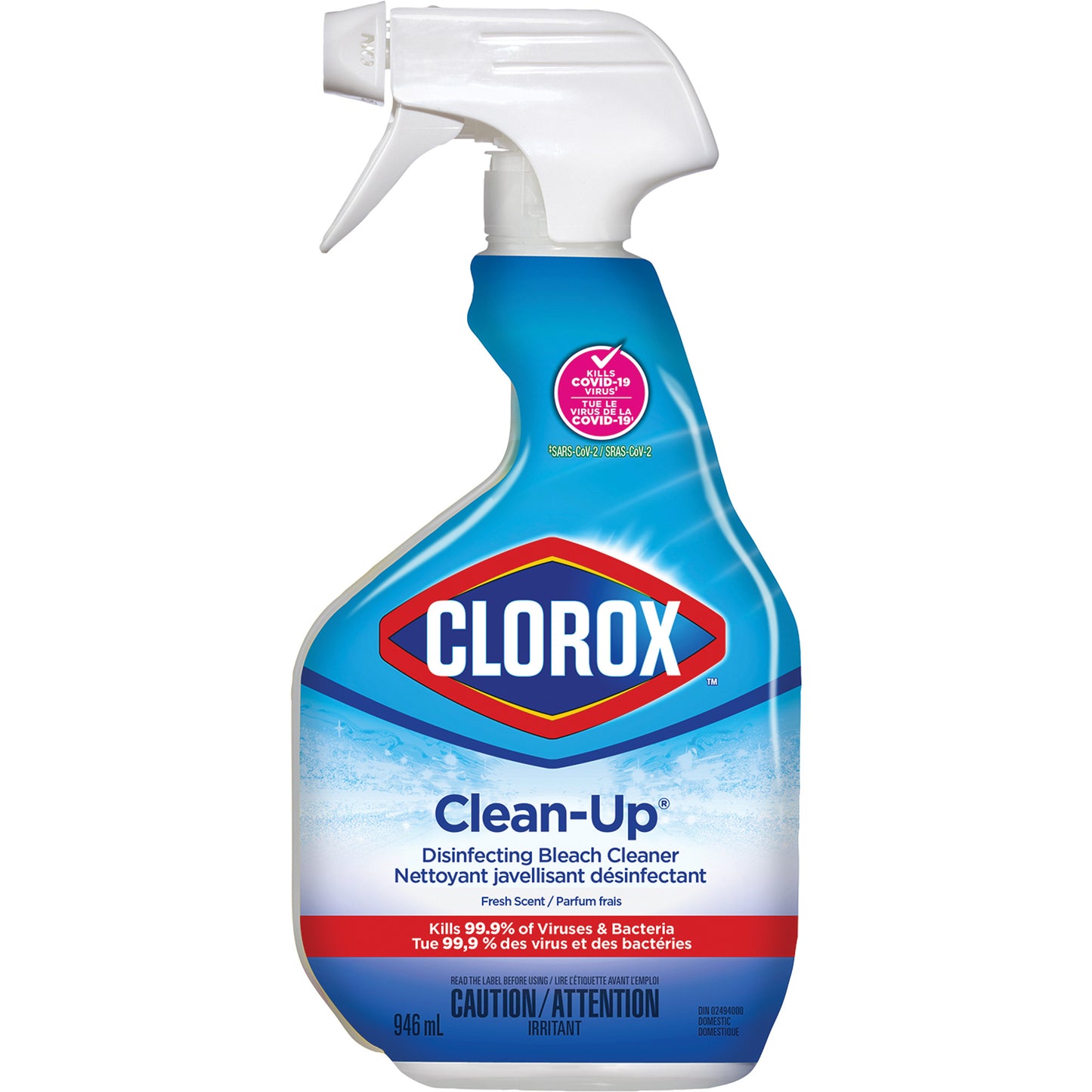 Clean-Up® Disinfecting Bleach Cleaner Spray, 946 ml, Trigger Bottle