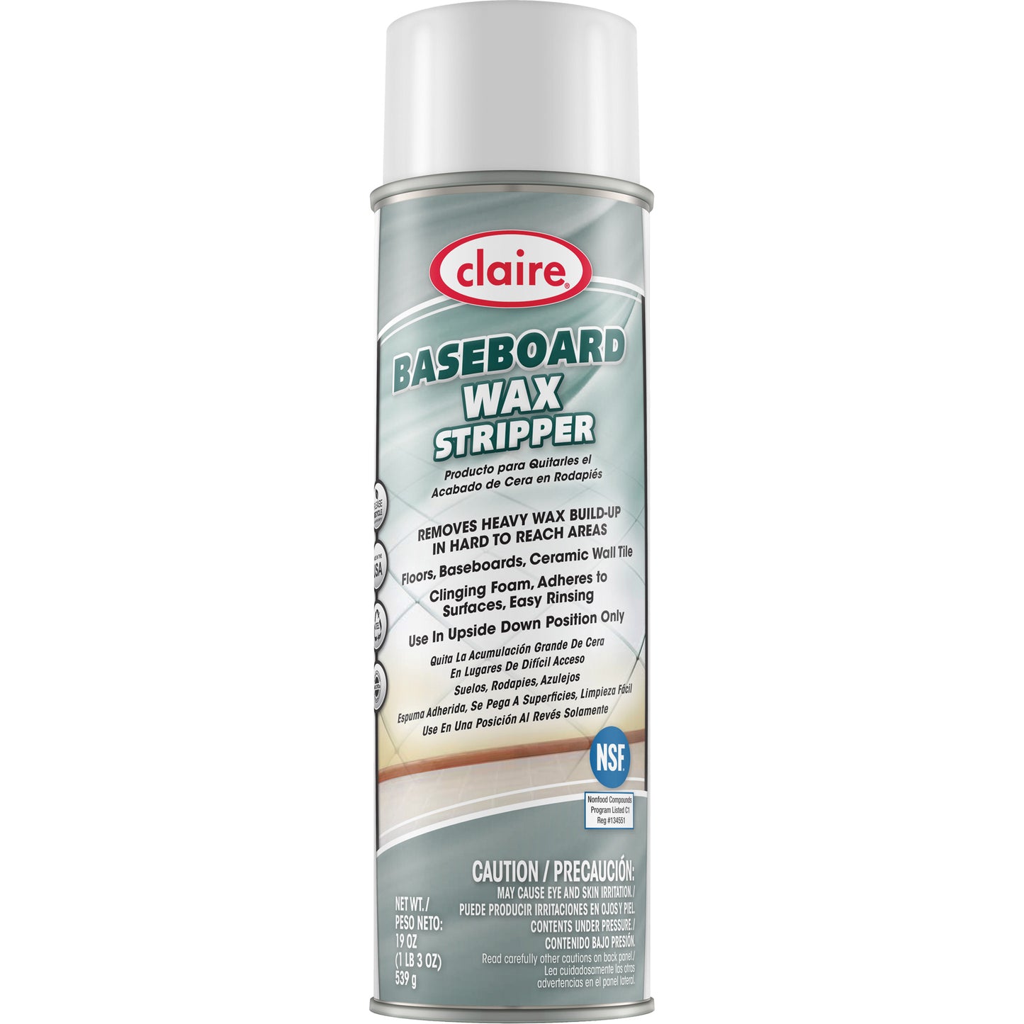 Baseboard Cleaner & Wax Stripper, 19 oz., Can