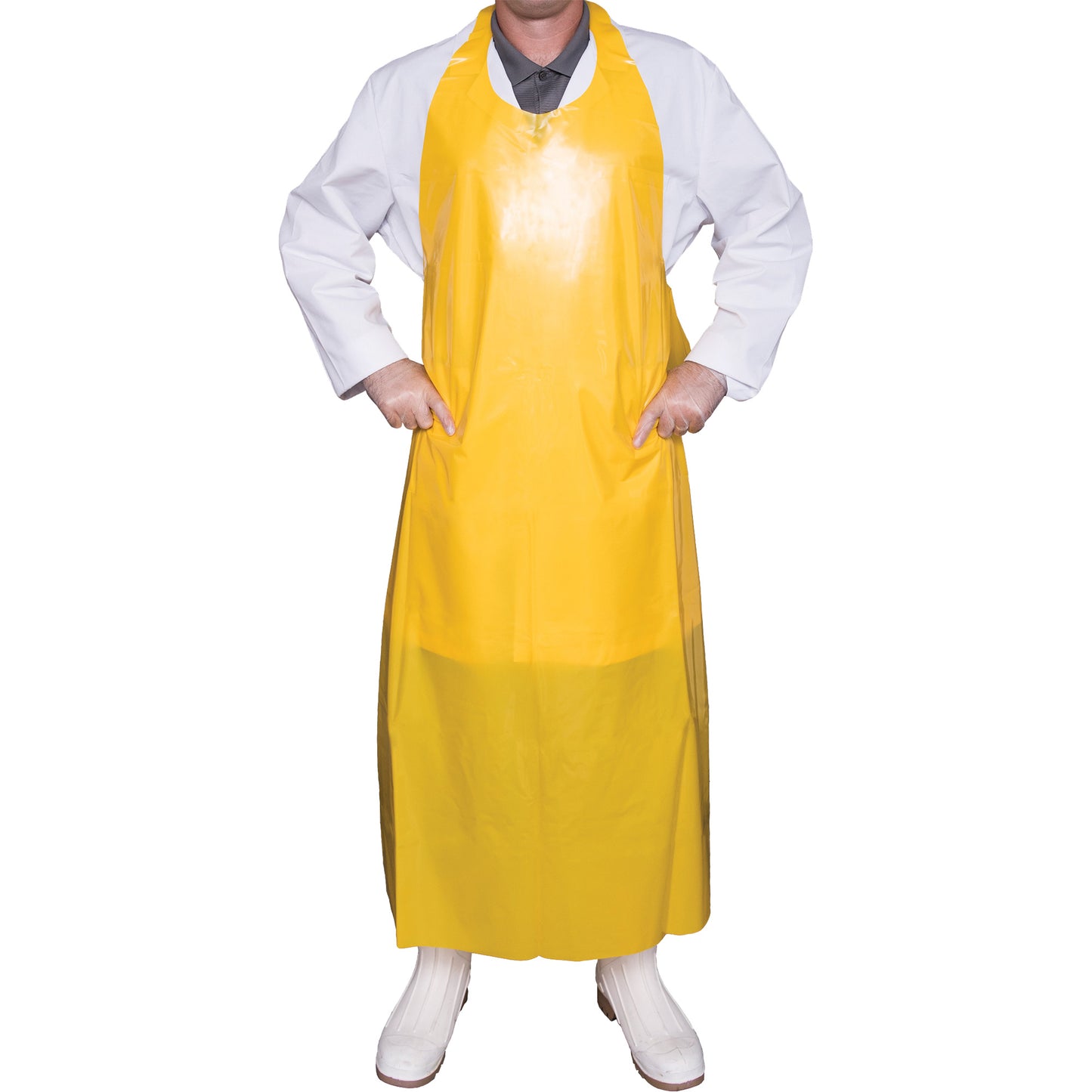 Vikan Top Dog 8 Mil. Apron, Polyurethane, 45" L x Yellow