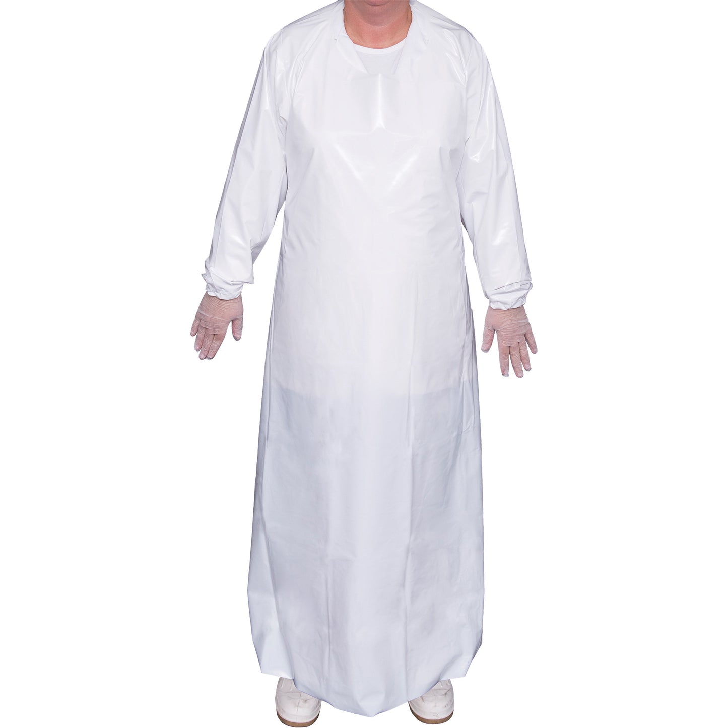 Vikan Top Dog 6 Mil. Gown, X-Large, White, Polyurethane