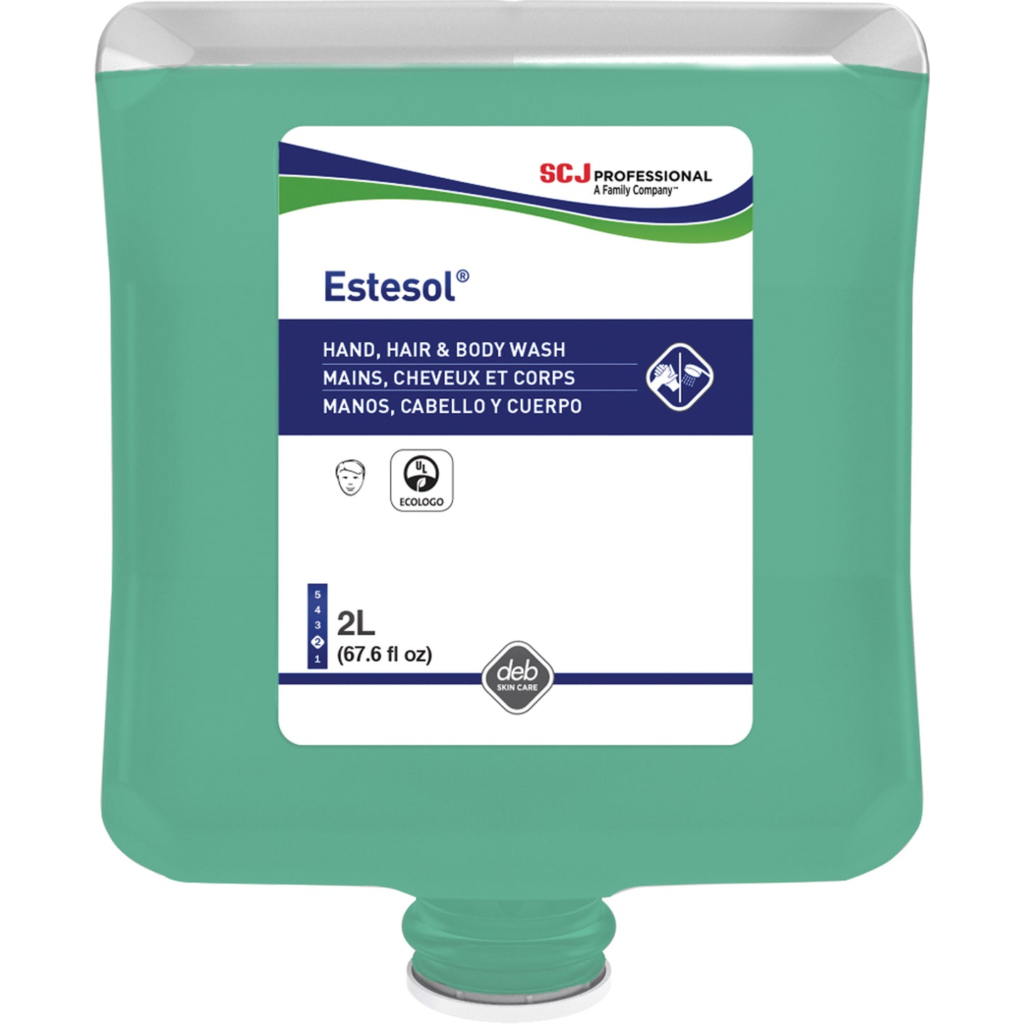 Estesol® Hand, Hair and Body Cleaner, 2 L, Rain Forest, Plastic Cartridge