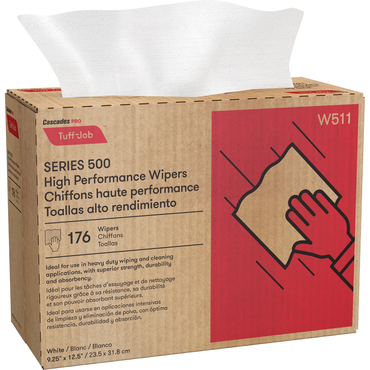 Pro Tuff-Job® High Performance Spunlace Wipers, All-Purpose, 12-1/2" L x 9-1/4" W