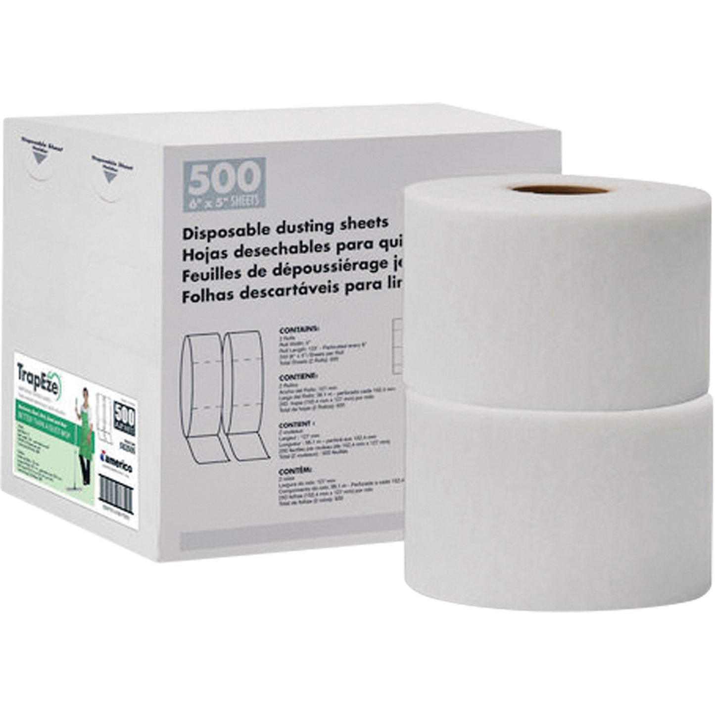 TrapEze® Double Roll Disposable Dusting Sheets, Polyester