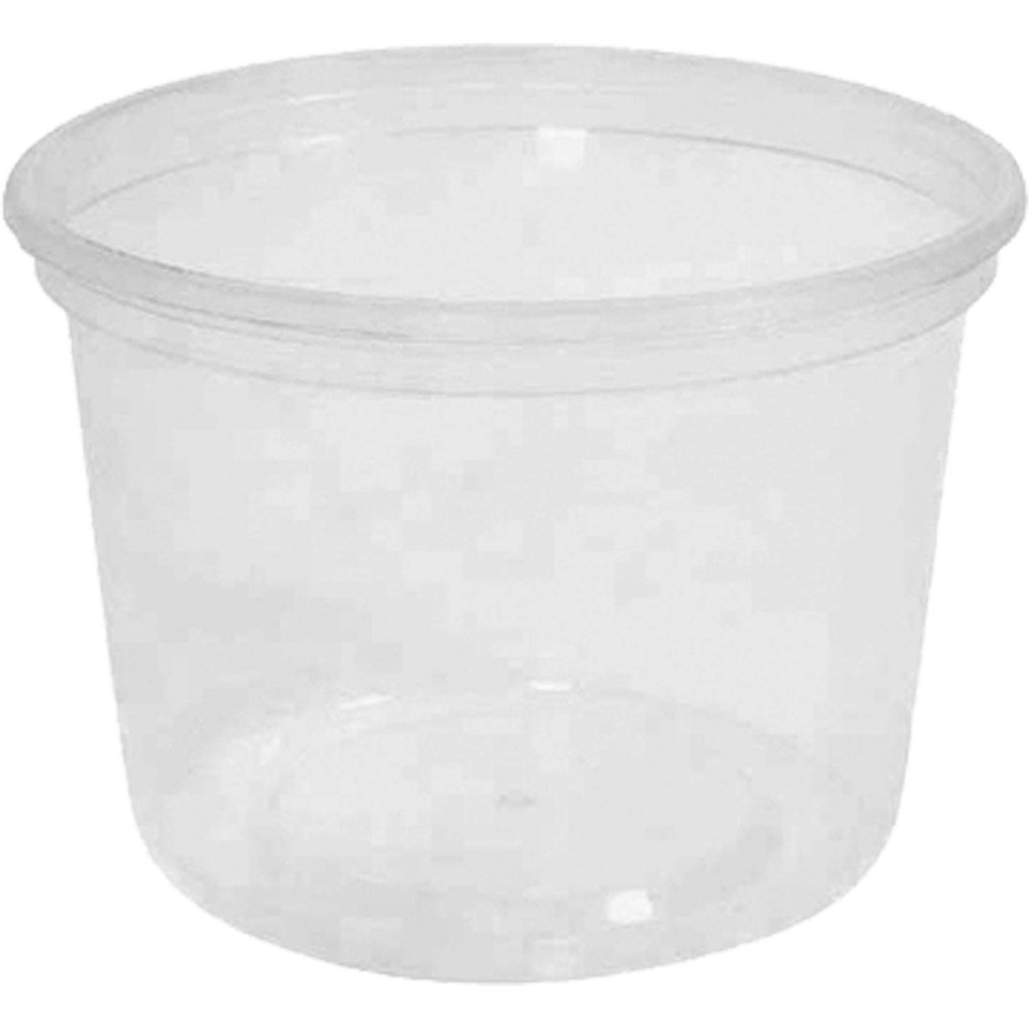 MicroGourmet™ 16 oz. Clear Deli Container without Lid, Plastic, Round