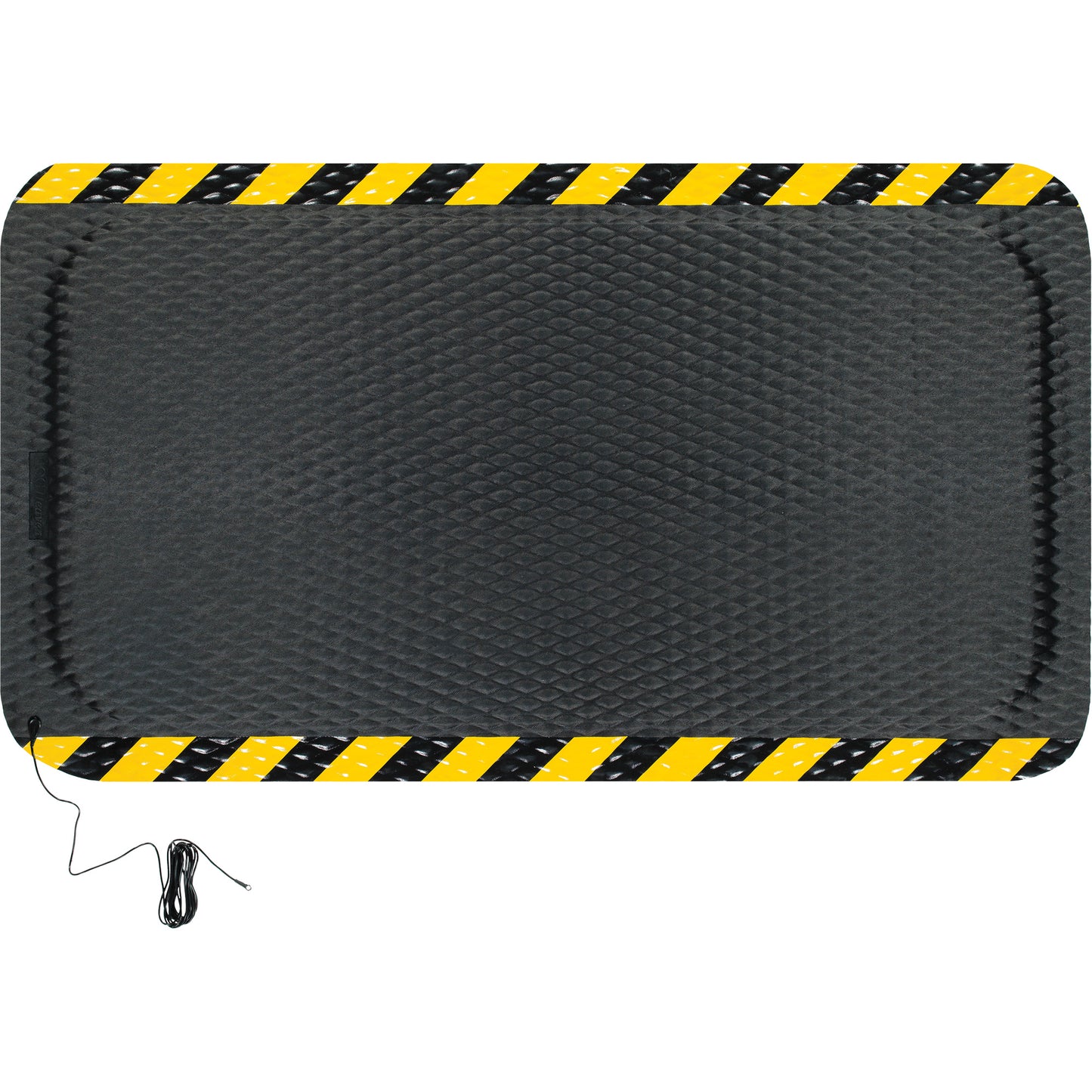 M+A Matting Hog Heaven Electrically Conductive Mat, 3' W x 5' L, 5/8" Thickness, Black/Yellow, Nitrile