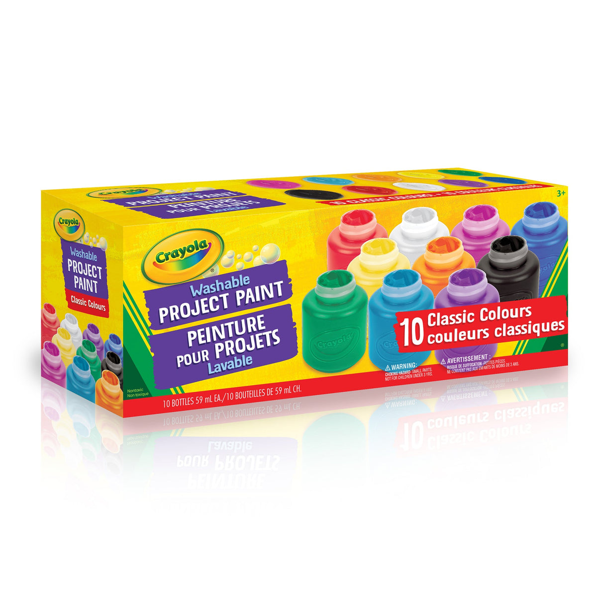 Crayola Washable Project Paint, 10 Count (Case of 6)