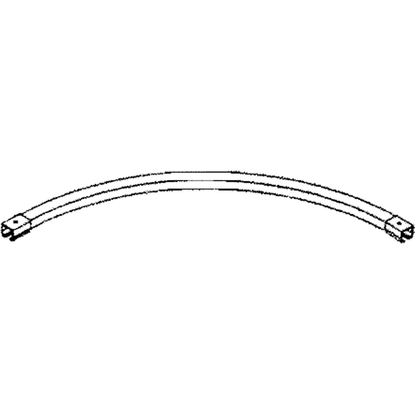 90° Curved Curtain Partition Track with Splicers, 3' L
