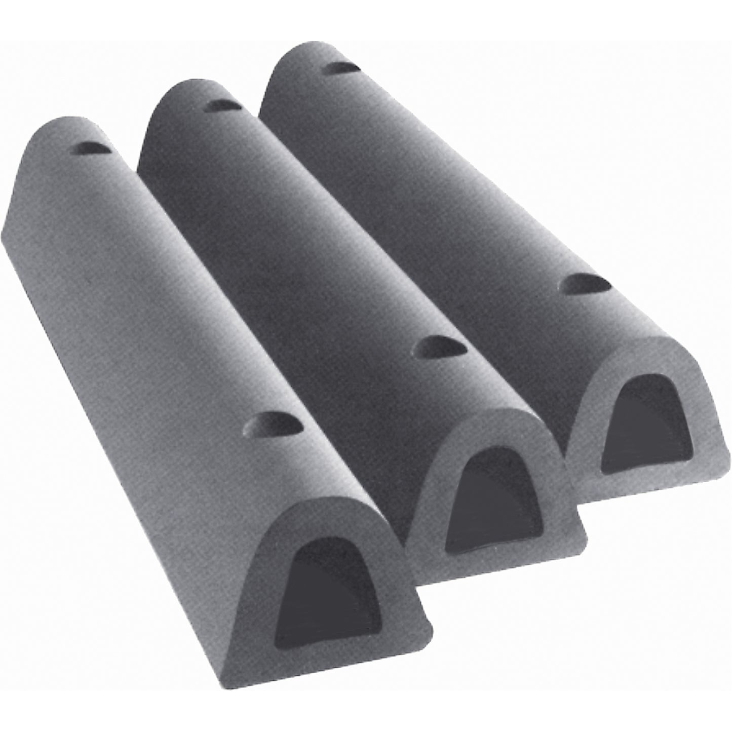 Extruded Rubber Dock Fenders, Rubber, 4-1/2" W x 24" L x 3-3/4" D