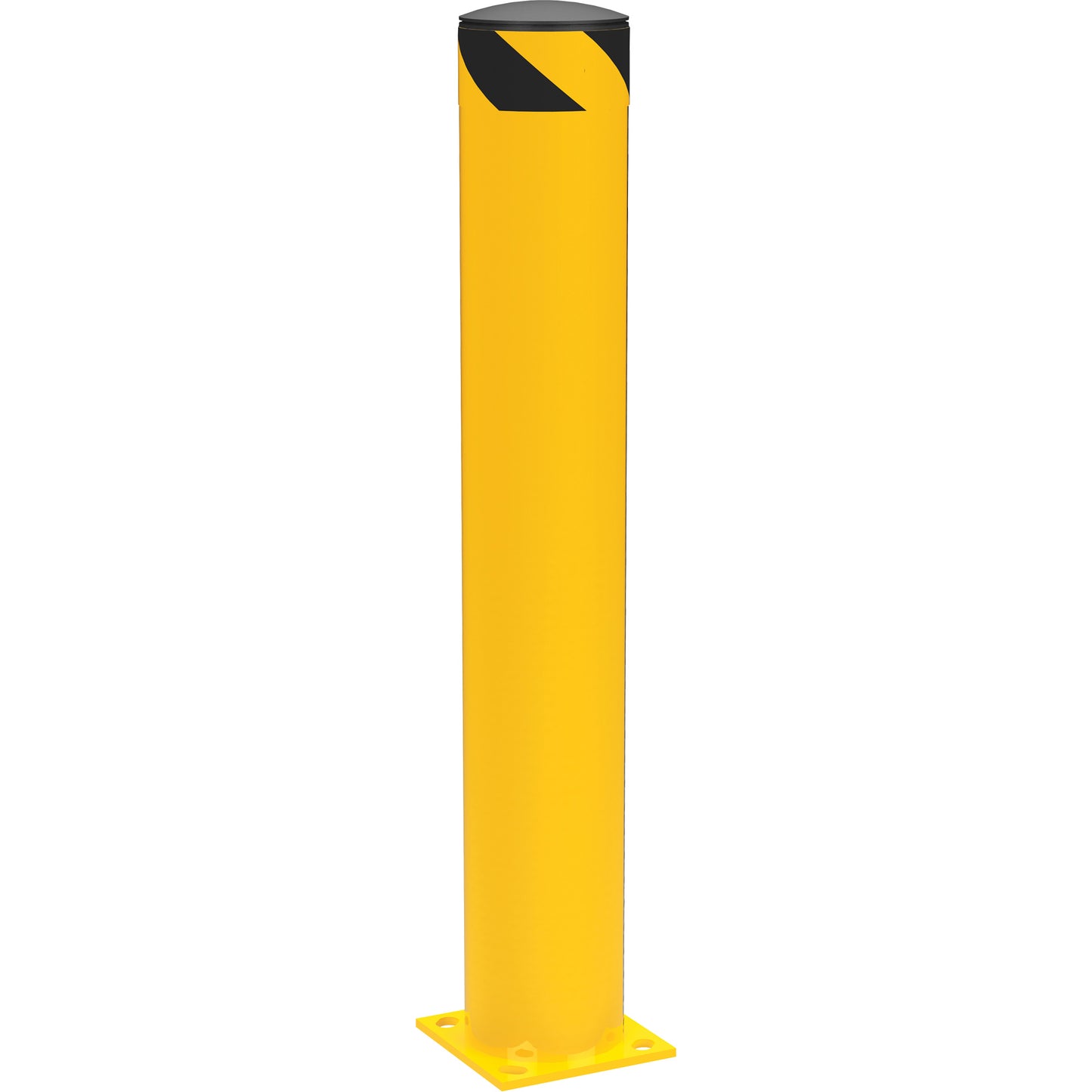 Safety Pipe Bollard, Steel, 42" H x 6-5/8" W, Yellow