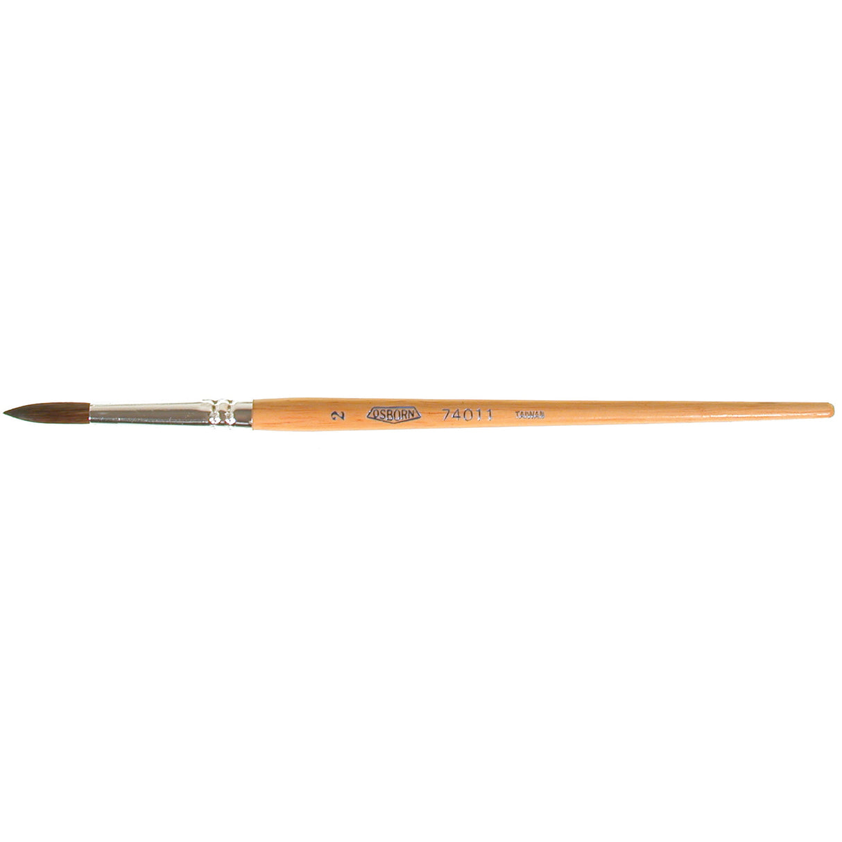 Round Lettering Lacquering Paint Brush, 13/64" Brush Width, Camel Hair, Wood Handle