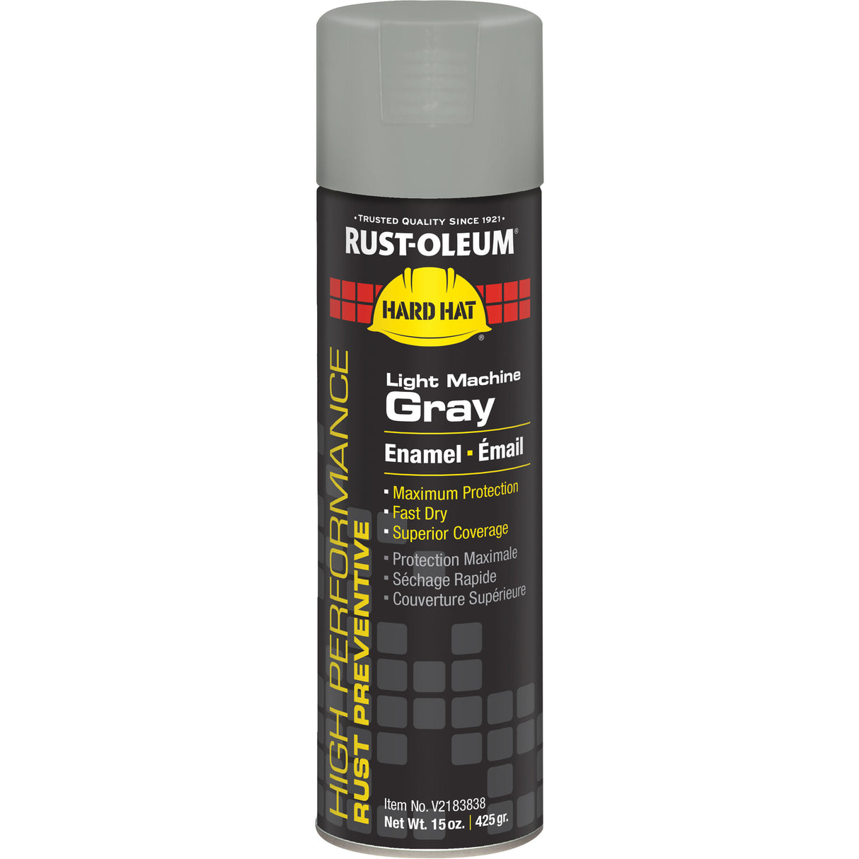 V2100 System Enamel Spray Paint, Light Machine Gray, Gloss, 15 oz., Aerosol Can
