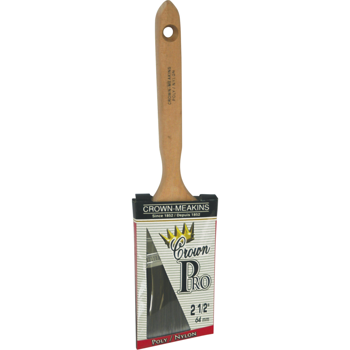 Angular Pro Paint Brush, Poly/Nylon, Wood Handle, 2-1/2" Width