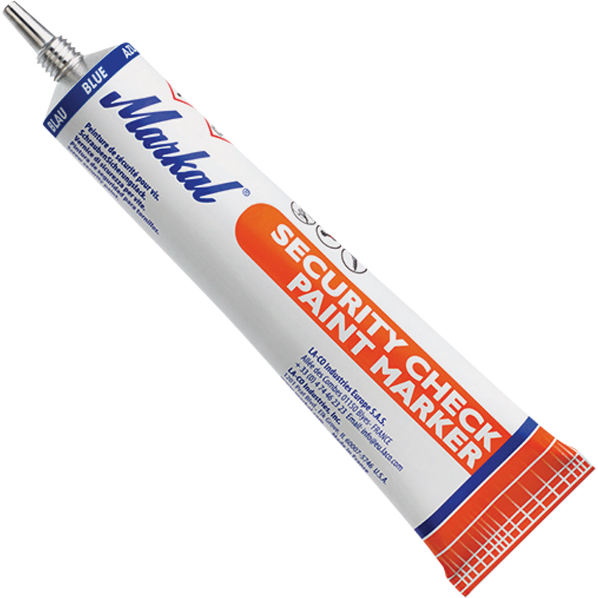 Security Check Paint Marker, 1.7 oz., Tube, Blue