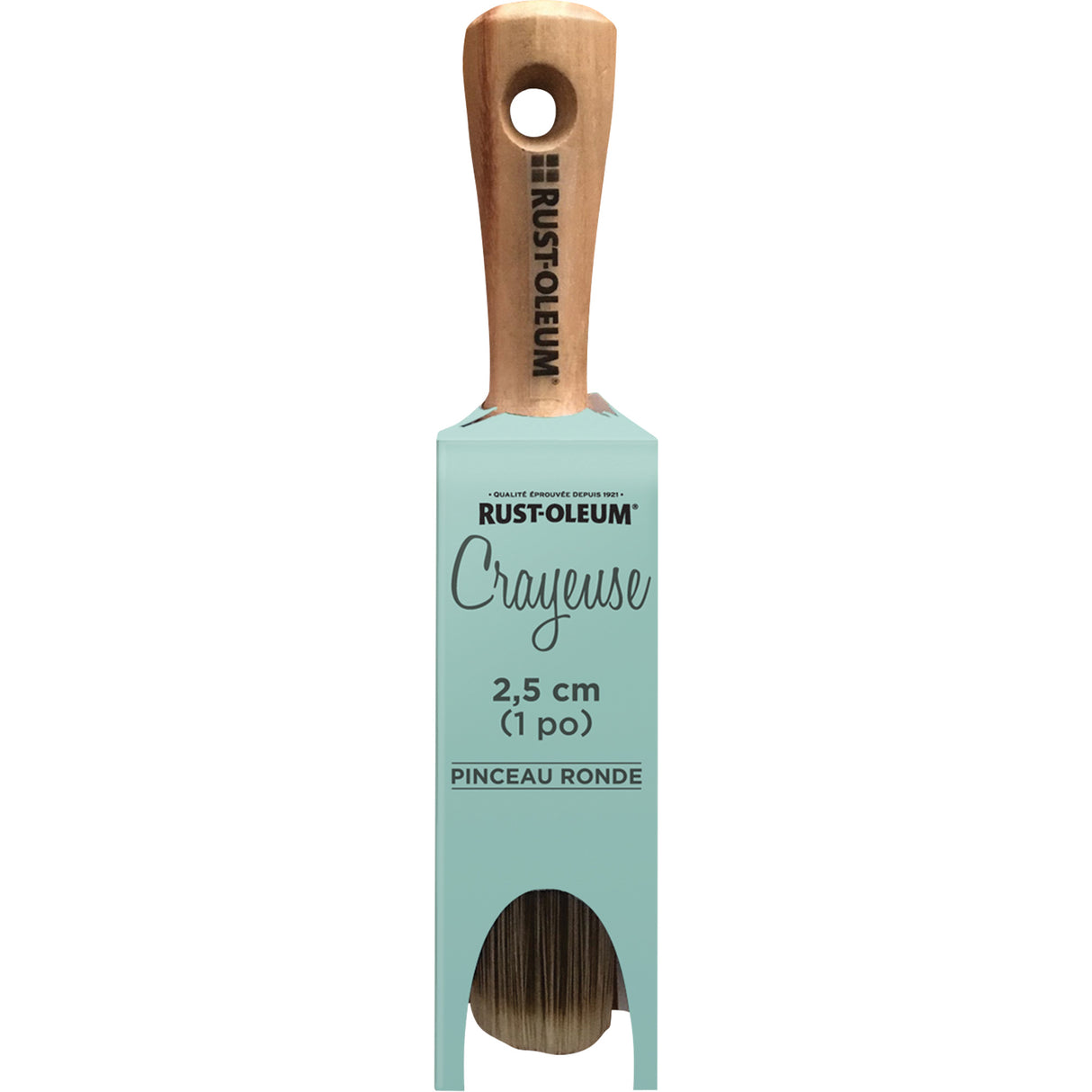 Chalked Oval Paint Brush, Polyester/Synthetic, Wood Handle, 1" Width