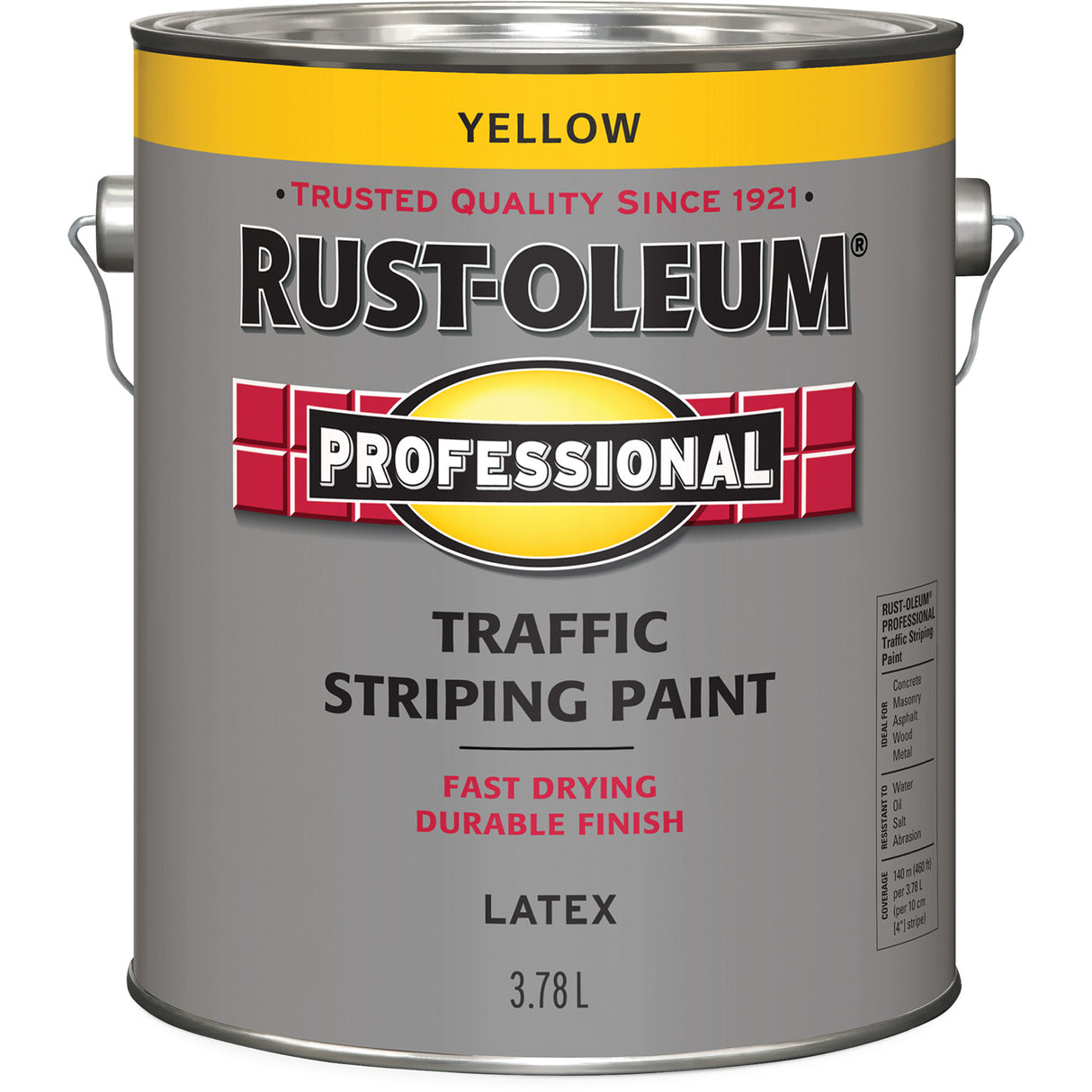 Traffic Striping Paint, Yellow, 3.78 L, Jug