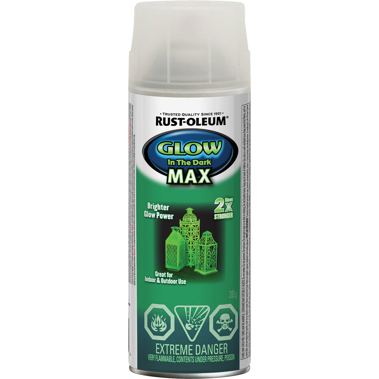 Specialty Glow-in-the-Dark Max Paint, Aerosol Can, Clear