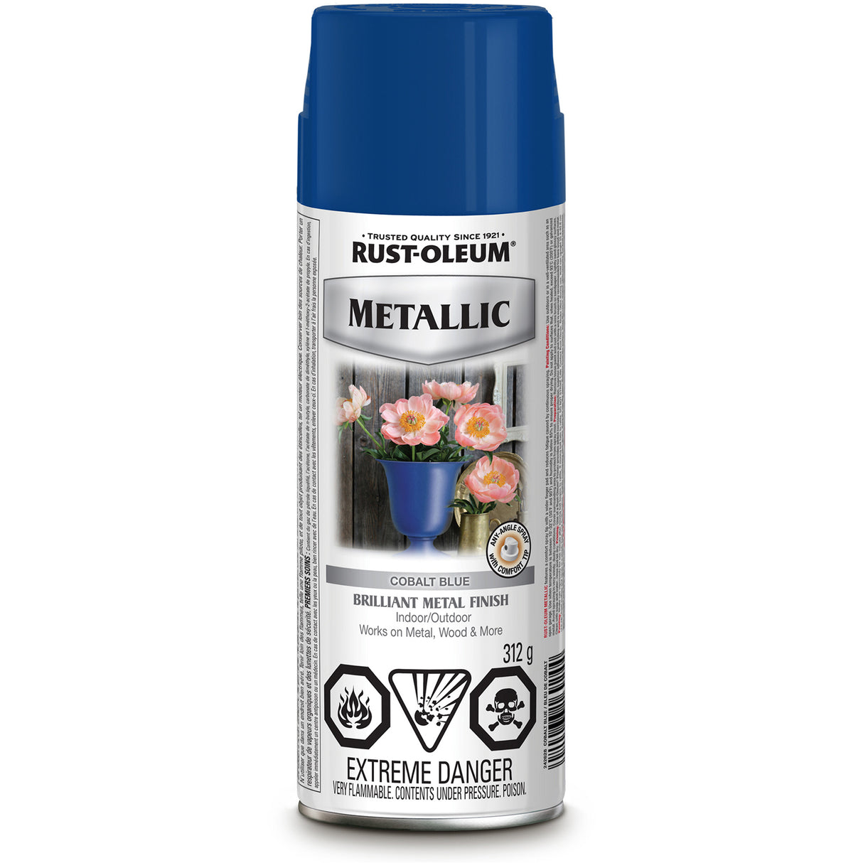 Stops Rust® Outdoor Paint, Cobalt Blue, Metallic, Aerosol Can