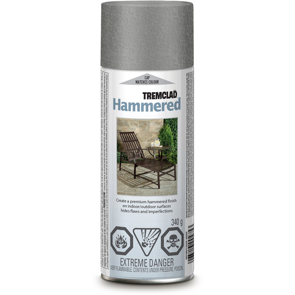 Tremclad® Paint, Silver, Gloss/Hammered, Aerosol Can