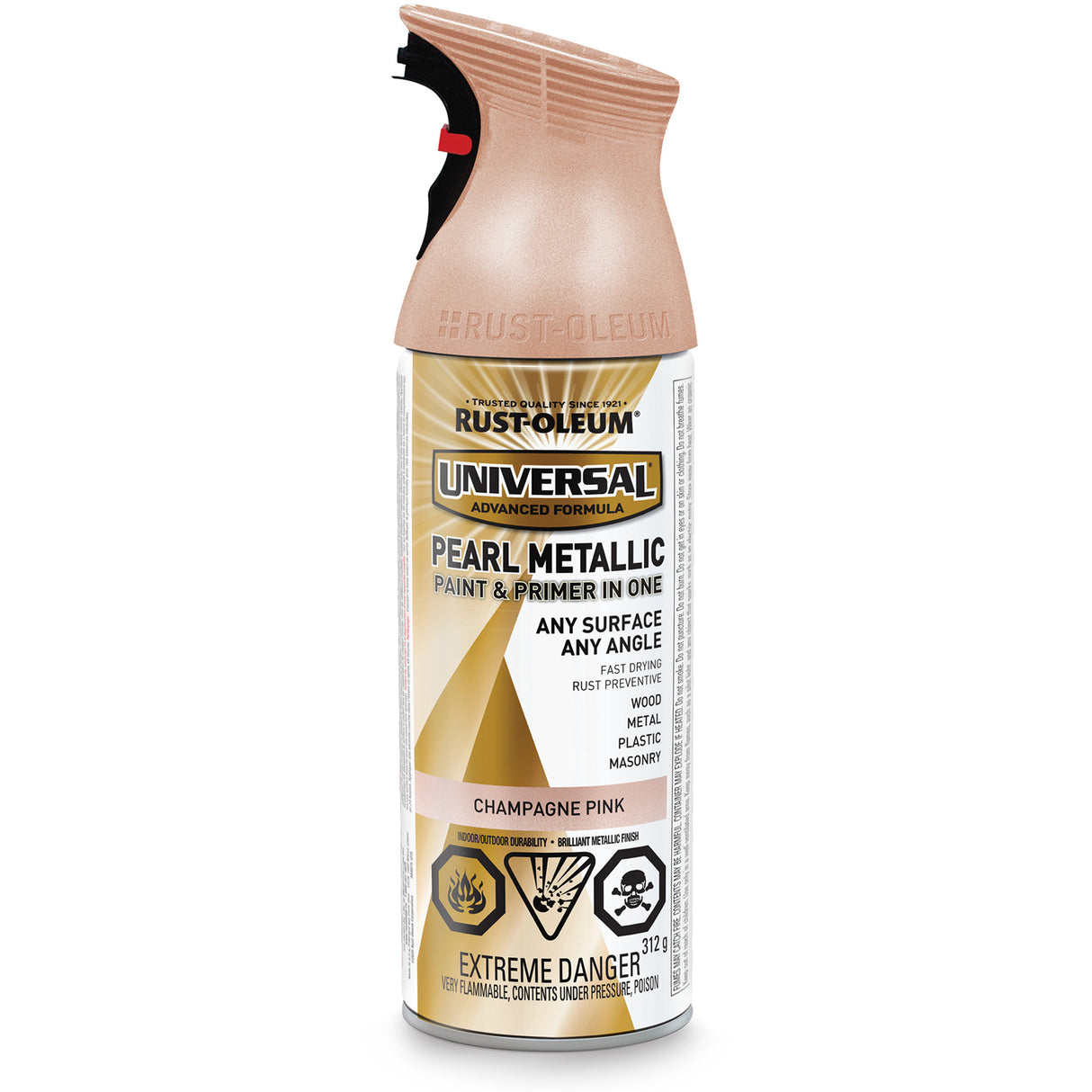 Universal® Pearl Paint & Primer In One Spray Paint, Champagne Pink, Metallic, Aerosol Can