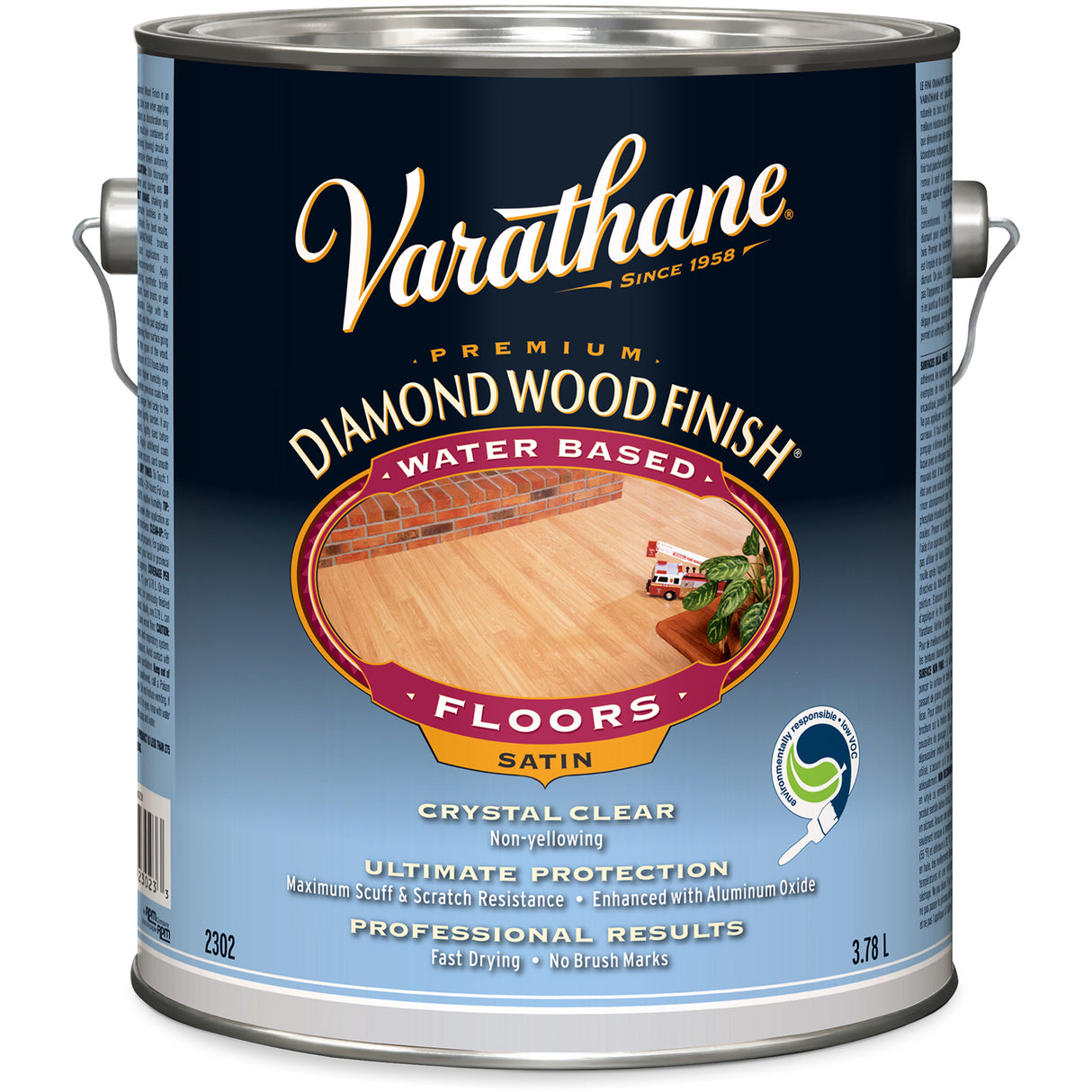 Varathane® Diamond Wood Finish® Floor Finish, 3.78 L, Clear, Satin