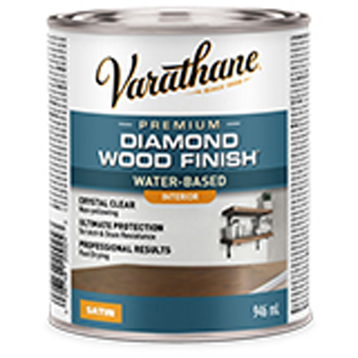 Varathane® Diamond Wood Finish® Interior Finish, 946 ml, Clear, Satin