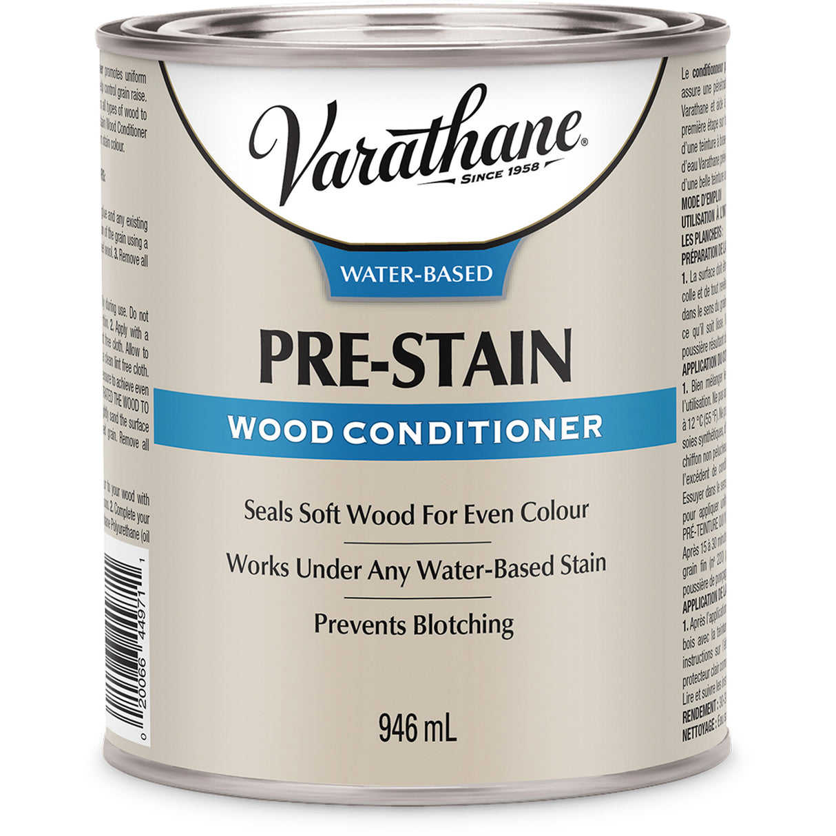 Varathane® Premium Water-Based Wood Conditioner, 946 ml, Clear, Transparent