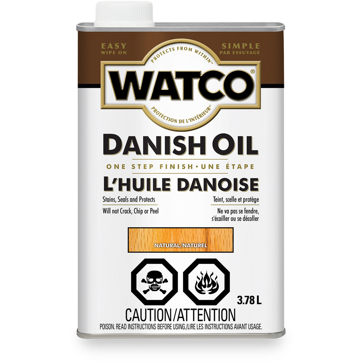 Watco® Danish Oil, 3.78 L, Natural, Transparent